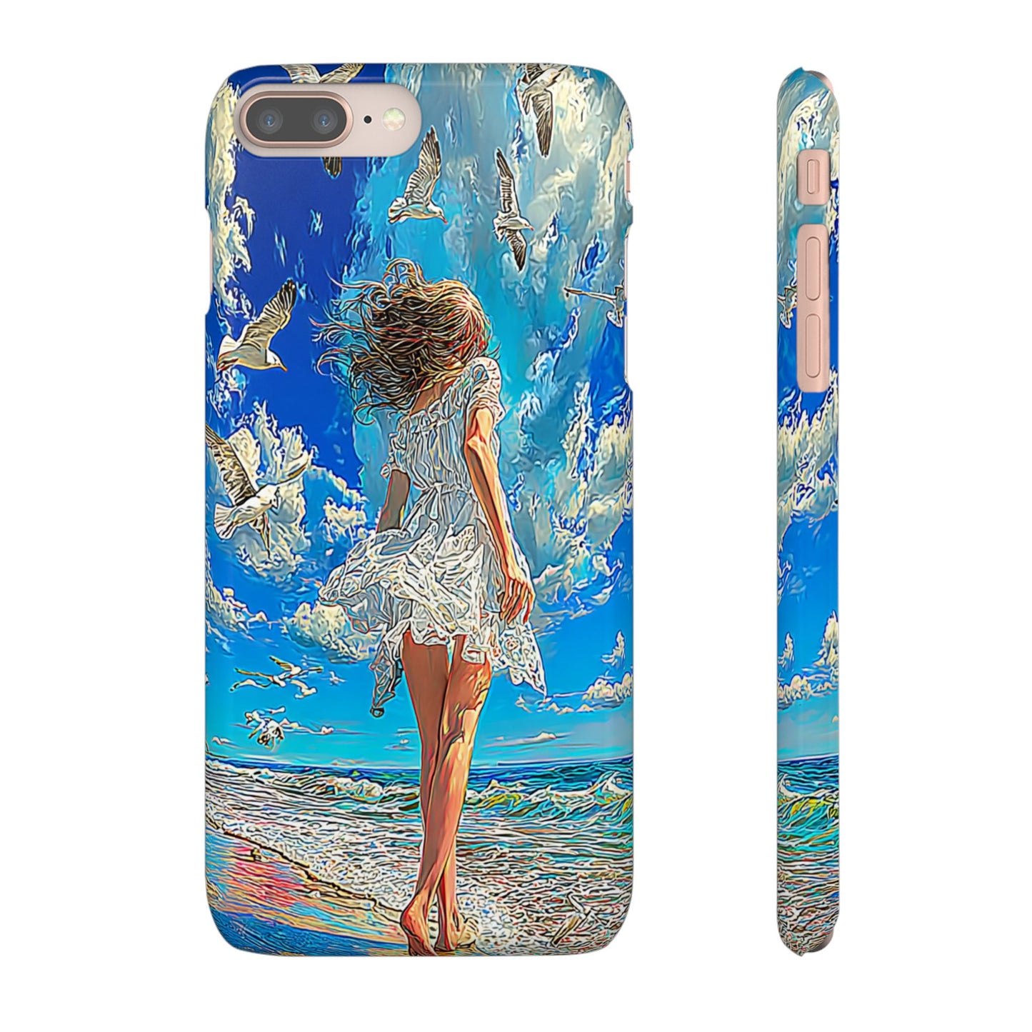 Dreamy Seaside Snap Case, Ocean Waves Phone Cover, Summer Vibe Gift, Cute Aesthetic Accessory, Beach Lover Case