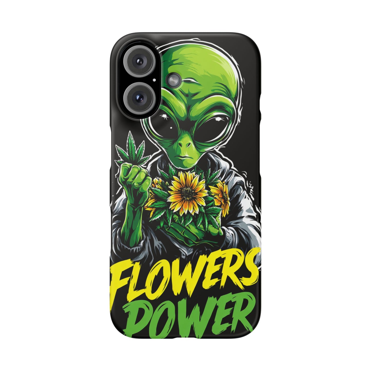 Alien Floral Snap Cases, Fun Phone Case, Gifts for Sci-Fi Lovers, Cute Alien Decor, Unique Tech Accessories