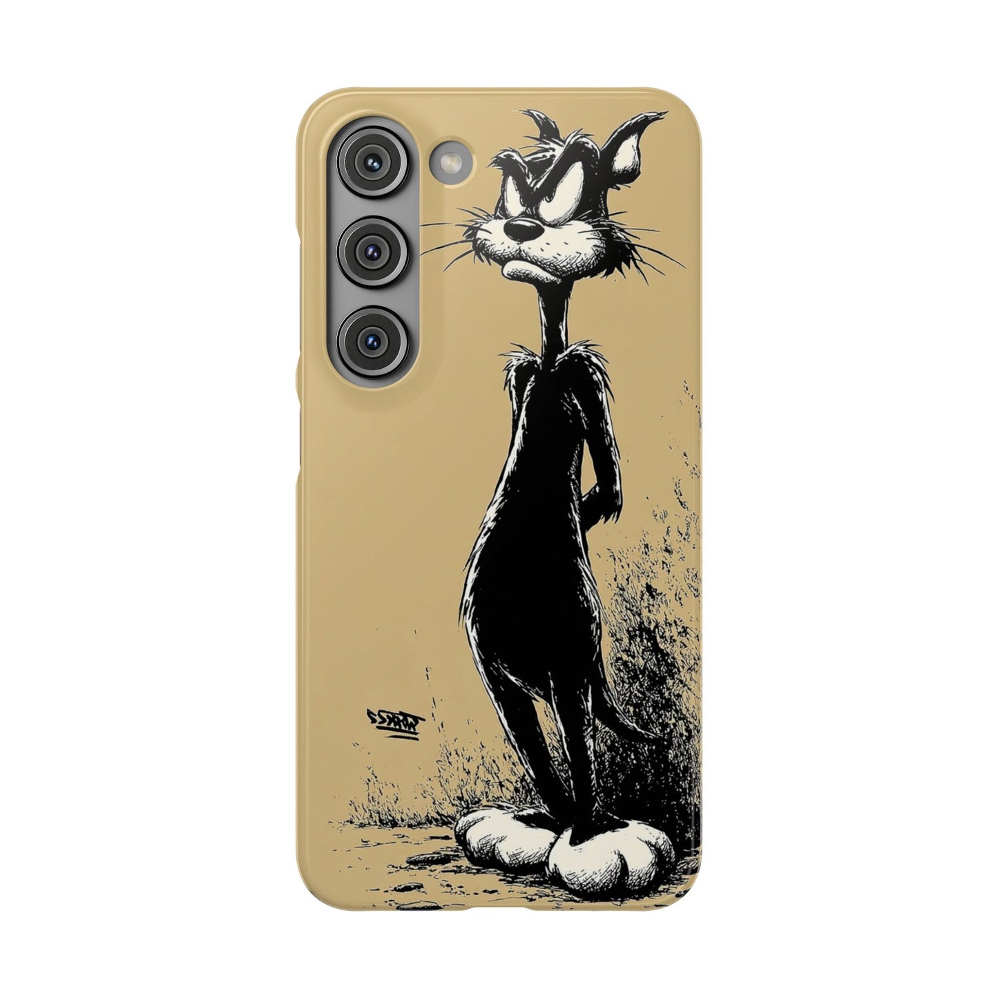 Whimsical Cartoon Snap Case, Fun Phone Cover, Unique Gift for Cat Lovers, Vibrant Art Case, Ideal for Birthdays