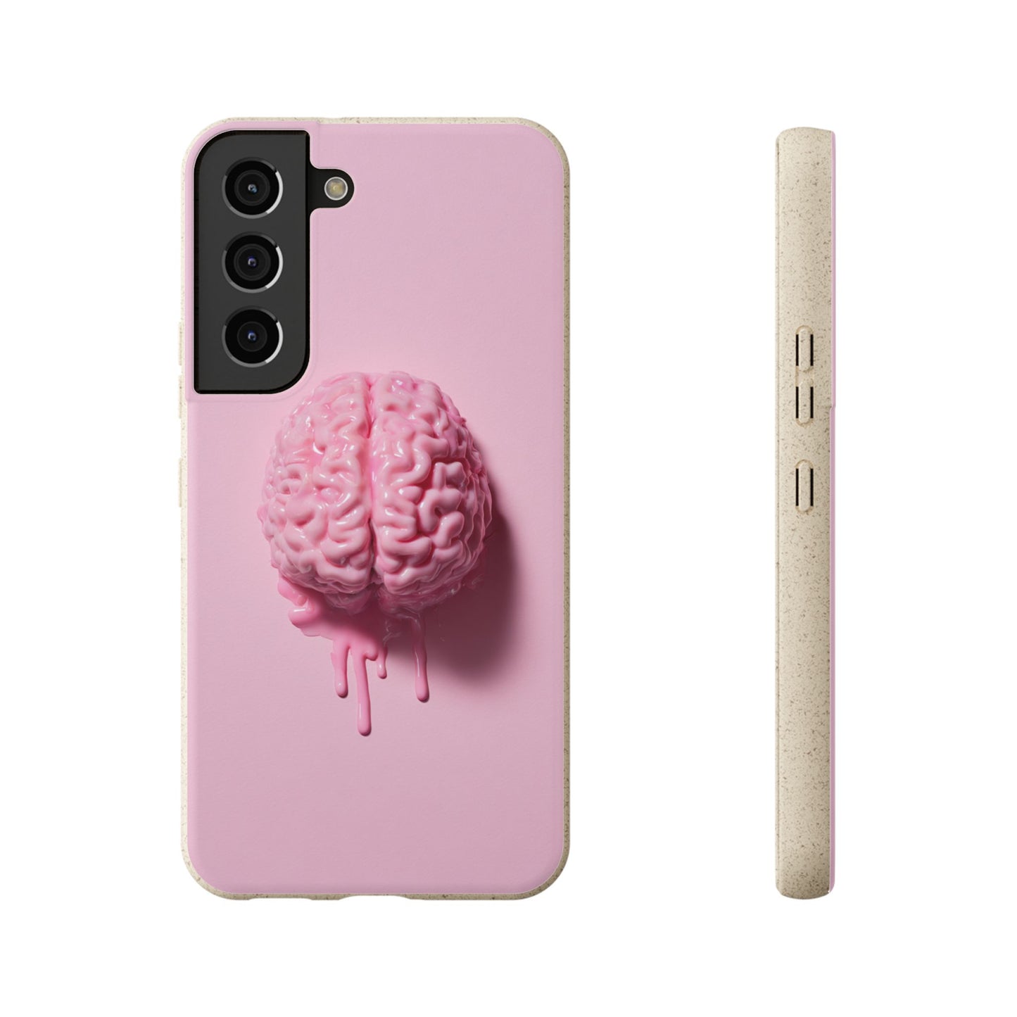 Eco-Friendly Brain Design Phone Case, Biodegradable Phone Cover, Unique Gift for Tech Lovers, Sustainable Accessory, Cute Phone Case