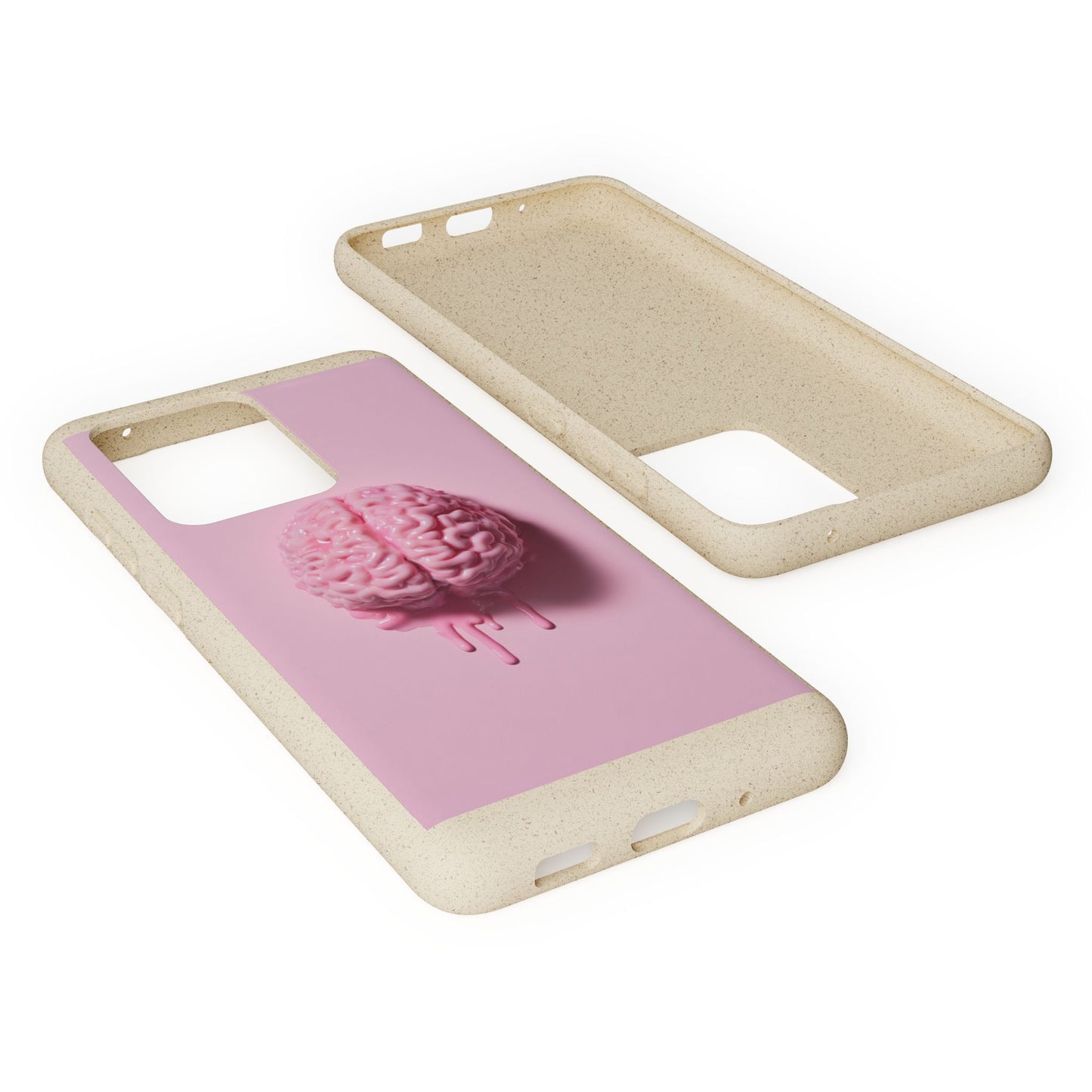 Eco-Friendly Brain Design Phone Case, Biodegradable Phone Cover, Unique Gift for Tech Lovers, Sustainable Accessory, Cute Phone Case