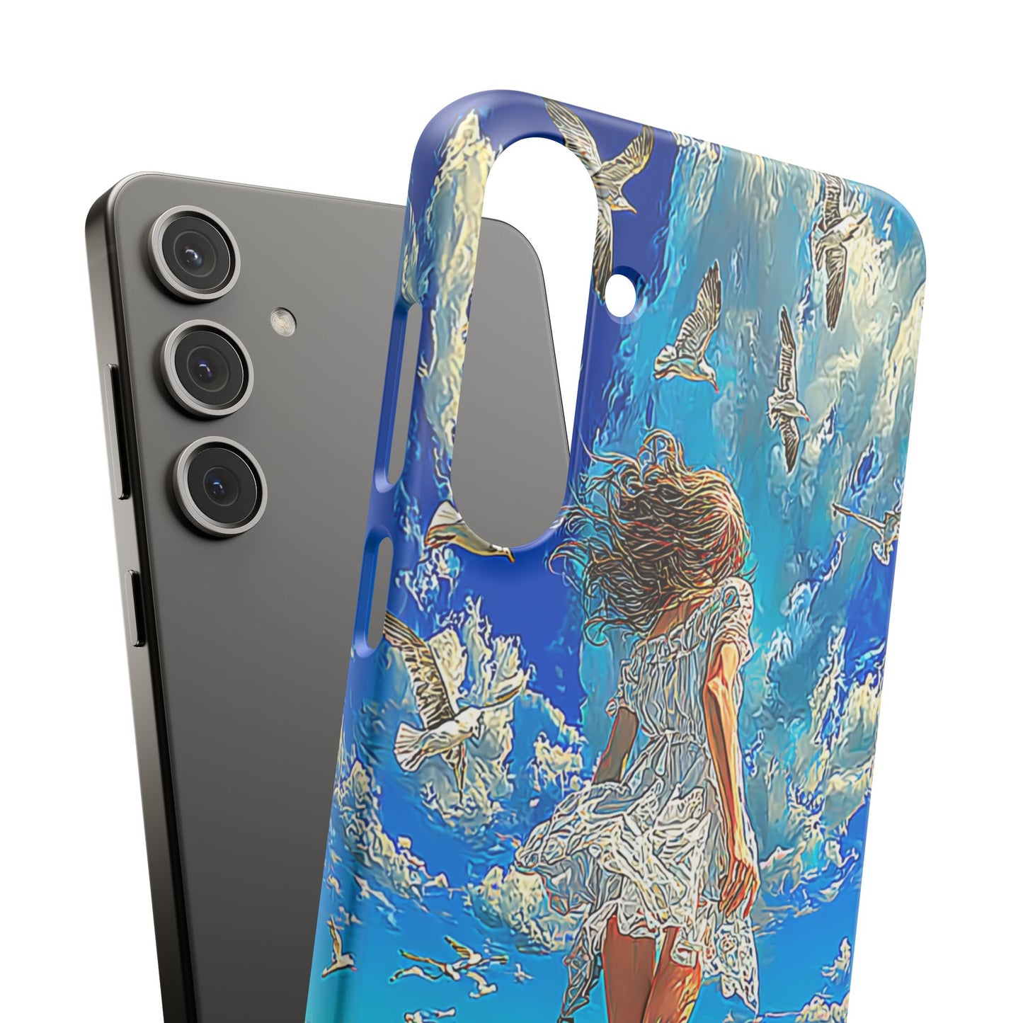 Dreamy Seaside Snap Case, Ocean Waves Phone Cover, Summer Vibe Gift, Cute Aesthetic Accessory, Beach Lover Case
