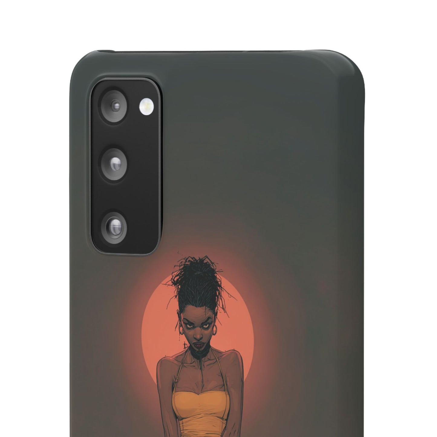 Creepy Vampire Girl Snap Case, Halloween Style iPhone Samsung Cover, Spooky Gothic Phone Accessories, Scary Horror Character Device
