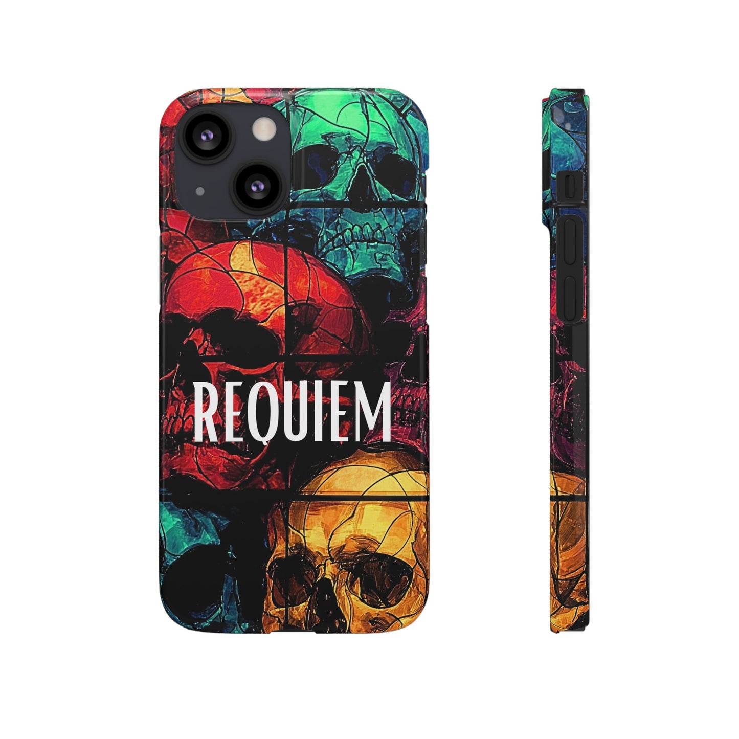 Halloween Custom Requiem Skull Snap Case Phone Cover for iPhone and Samsung