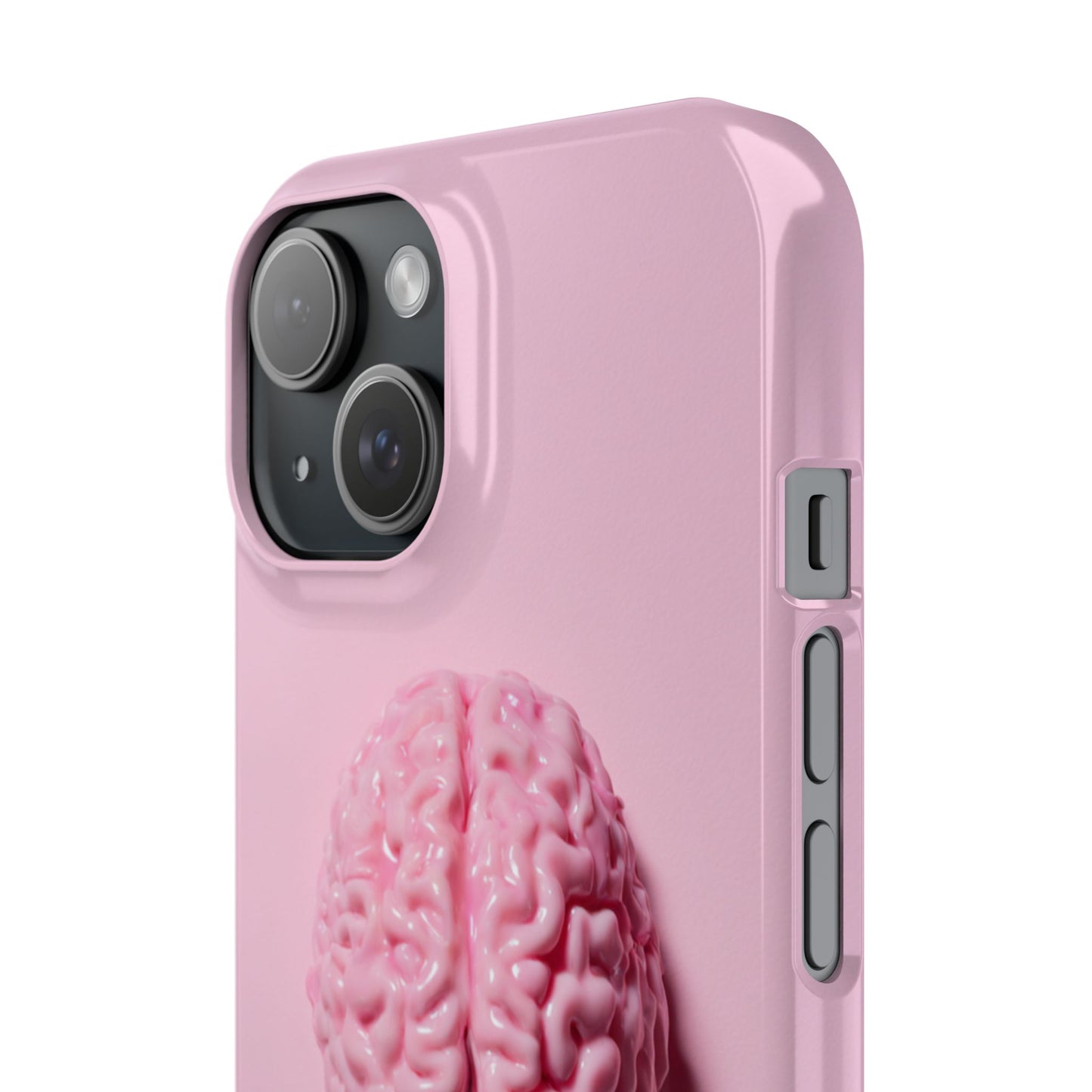 Slim Cases, Brain Design Phone Case With Card Holder, Cute Tech Accessory, Unique Gift for Students, Stylish Phone Protection, Valentine's