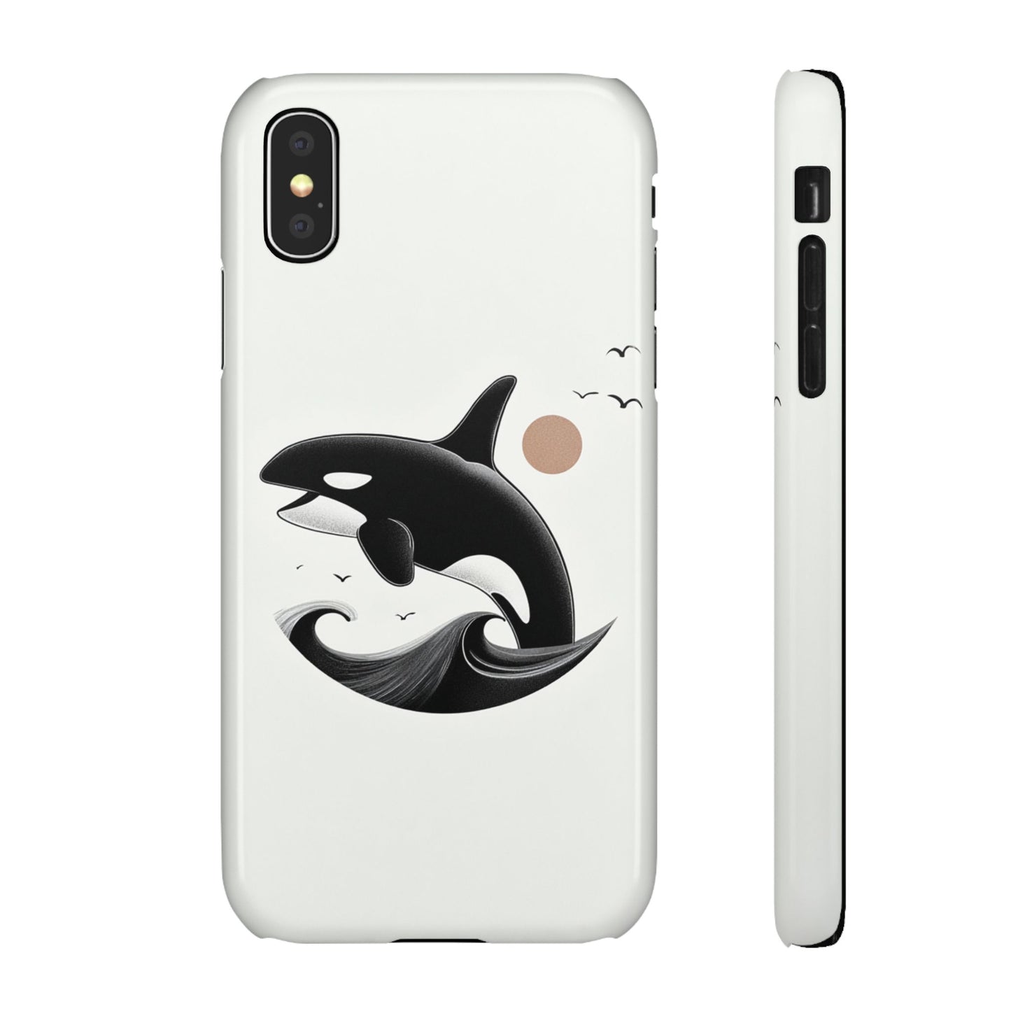 Whale Splash Phone Case | Ocean Lover Gift, Marine Art, Snap Cases, Cute Whale Design, Custom Phone Accessories