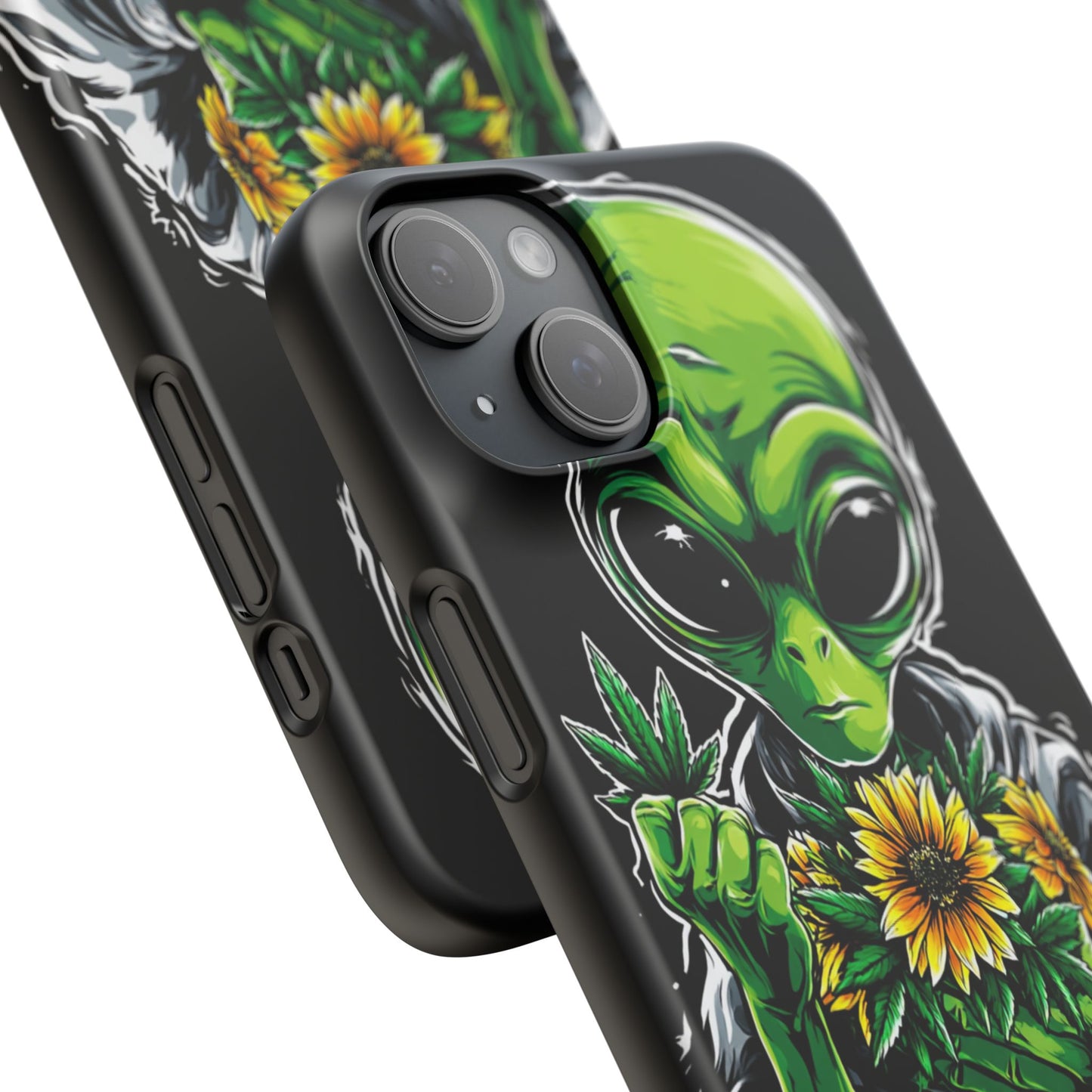 Alien Floral Snap Cases, Fun Phone Case, Gifts for Sci-Fi Lovers, Cute Alien Decor, Unique Tech Accessories