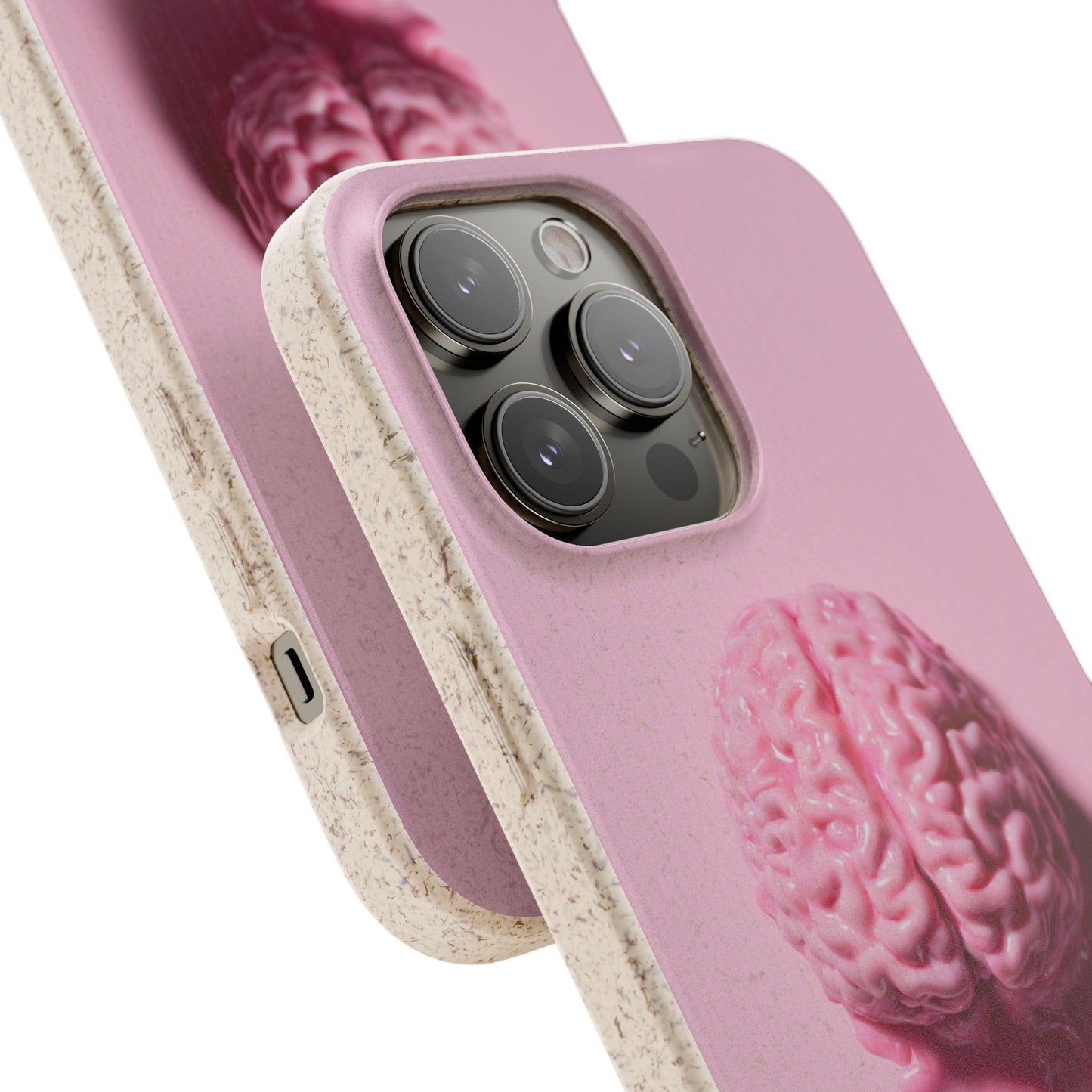 Eco-Friendly Brain Design Phone Case, Biodegradable Phone Cover, Unique Gift for Tech Lovers, Sustainable Accessory, Cute Phone Case