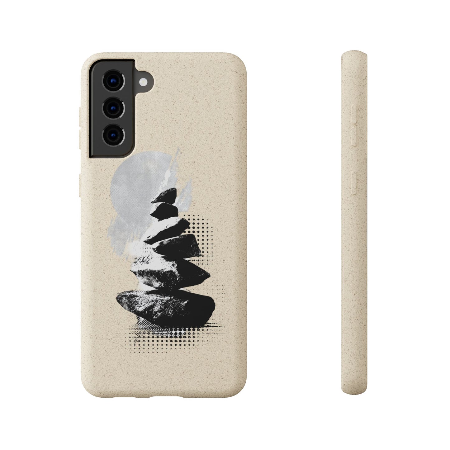 Biodegradable Plastic Free Phone Case Minimalistic Cairn Design Suitable For Iphones And Samsungs