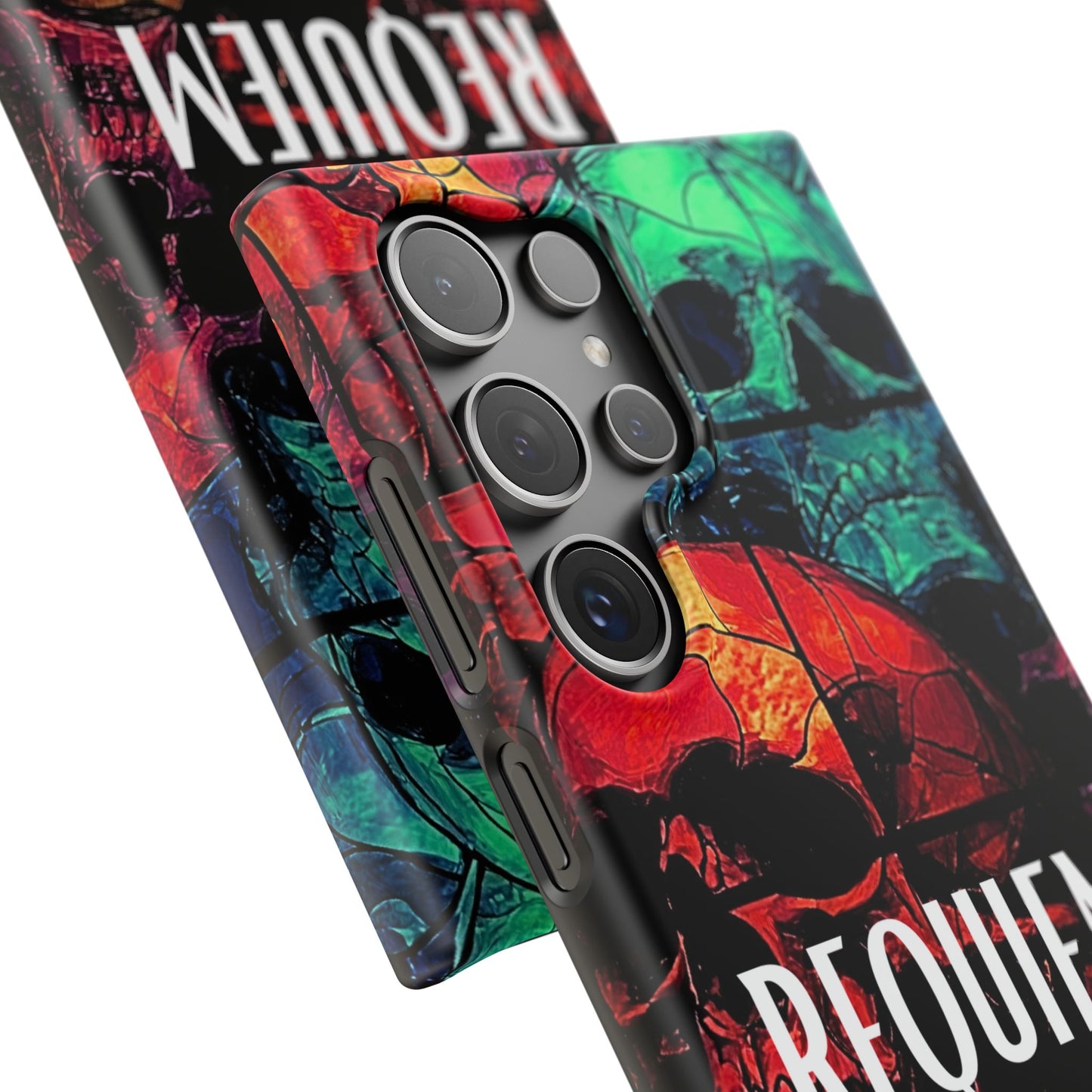 Halloween Custom Requiem Skull Snap Case Phone Cover for iPhone and Samsung