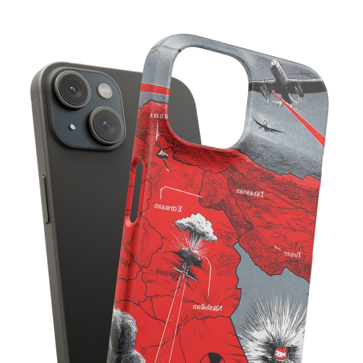 Bold Graphic Snap Case with Dramatic Design, Unique Phone Cover, Artistic Protection for iPhone, Trendy Gadget Gift, Edgy Tech Accessory