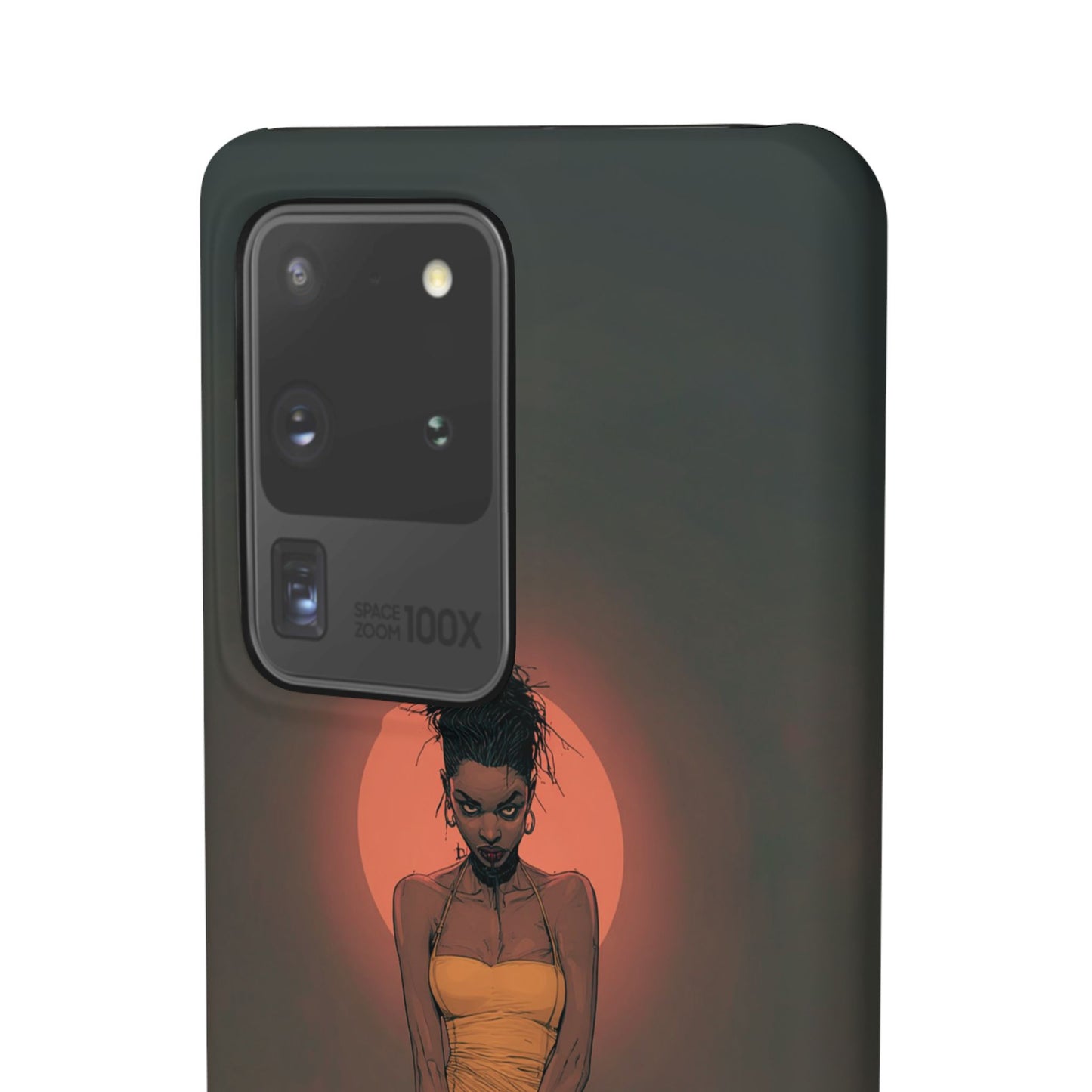 Creepy Vampire Girl Snap Case, Halloween Style iPhone Samsung Cover, Spooky Gothic Phone Accessories, Scary Horror Character Device