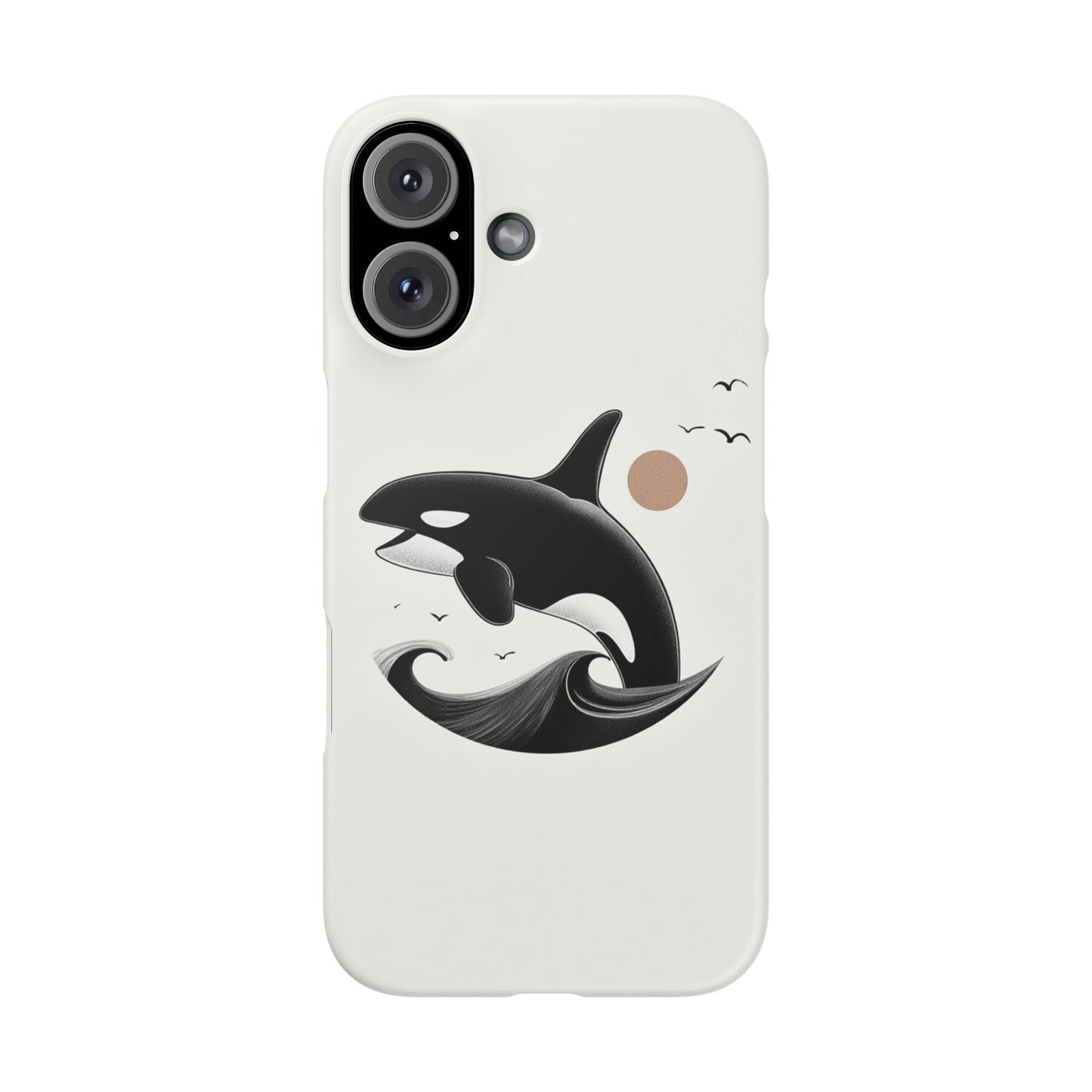 Whale Splash Phone Case | Ocean Lover Gift, Marine Art, Snap Cases, Cute Whale Design, Custom Phone Accessories