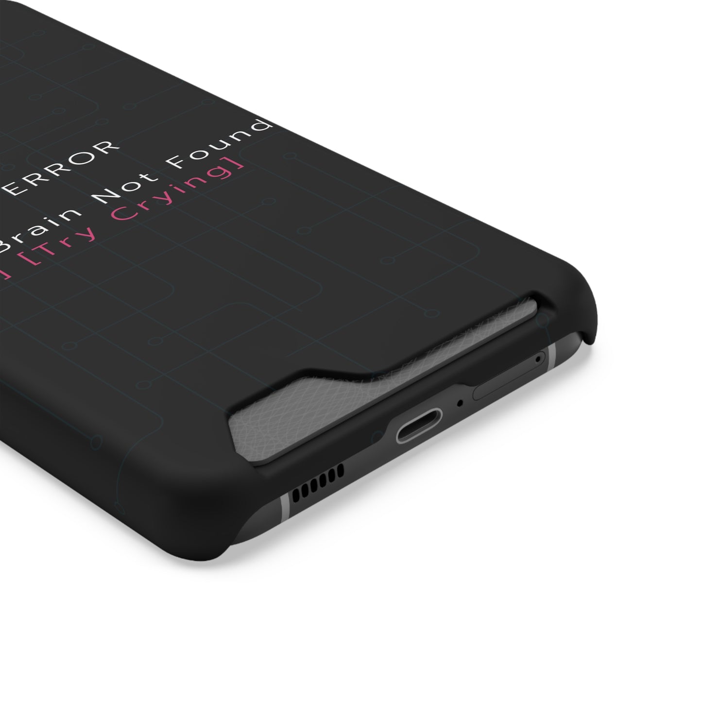 Techy Phone Case with Card Holder, Trendy Gadget Accessory, Cool Gift for Tech Lovers, Phone Protection, Modern Design for Everyday Use