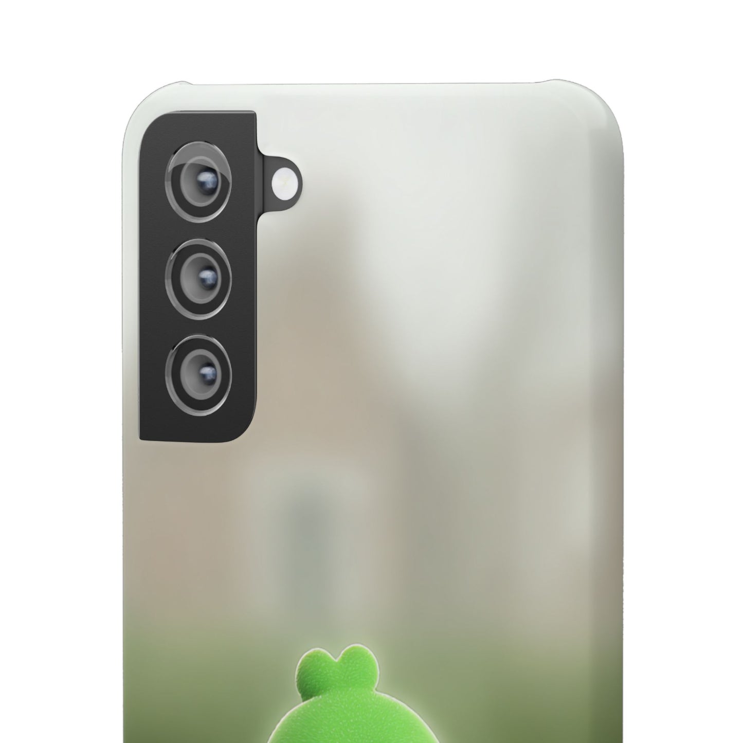 Cute Green Creature Phone Case, Snap Cases, Green Monster Phone Cover, Fun Phone Accessory, Playful Gift for Kids