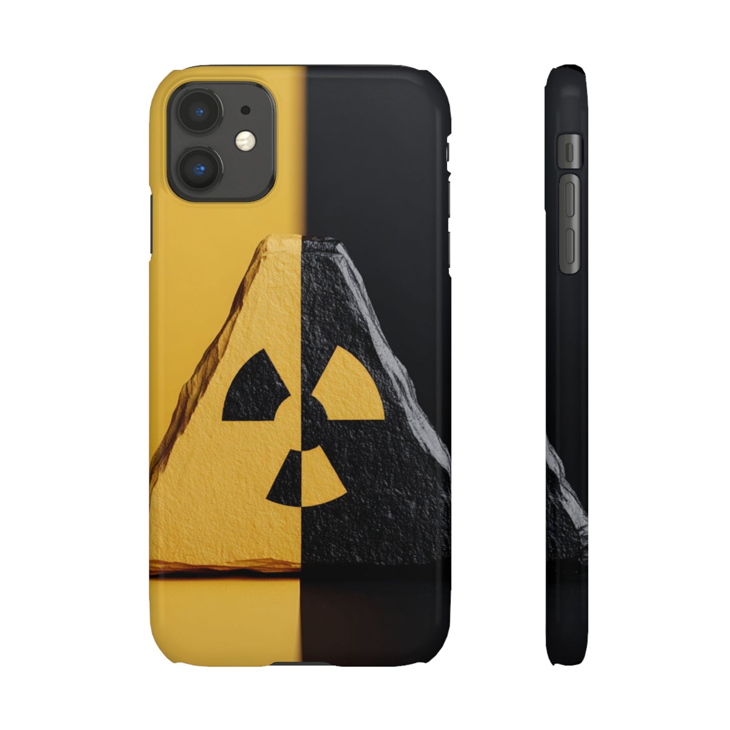 Bold Graphic Snap Case, Radiation Symbol Phone Cover, Trendy Phone Accessory, Unique Gift for Tech Lovers, Stylish Mobile Case