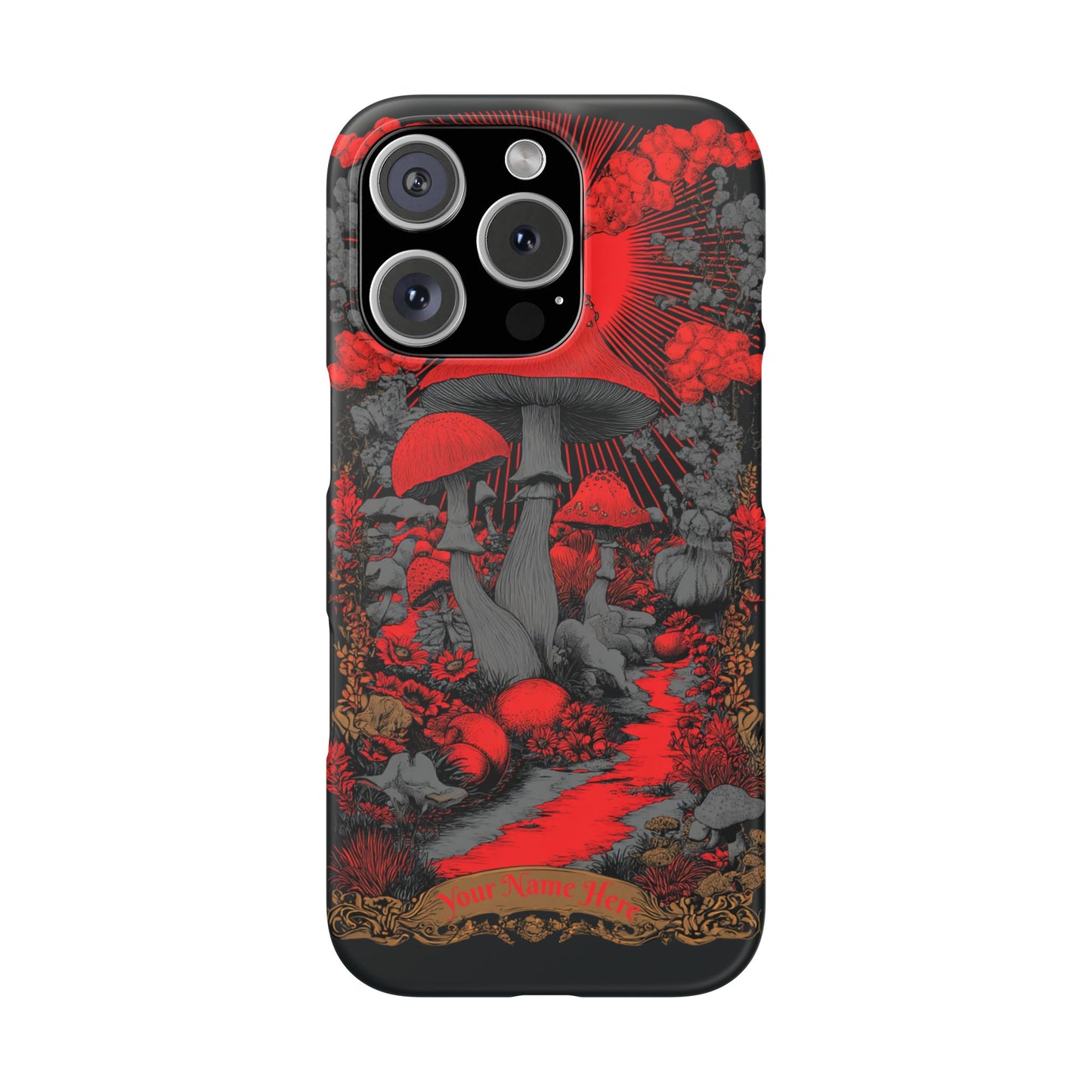 Fantasy Mushroom Snap Case Custom Phone Cover for iPhone and Samsung Mate and Glossy Avvialable