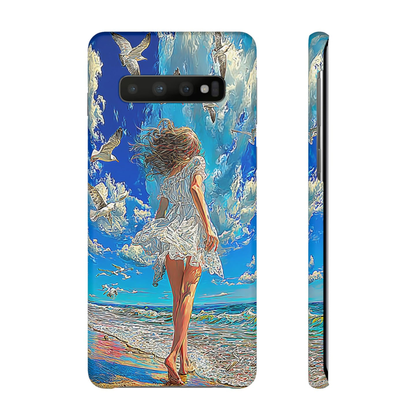 Dreamy Seaside Snap Case, Ocean Waves Phone Cover, Summer Vibe Gift, Cute Aesthetic Accessory, Beach Lover Case