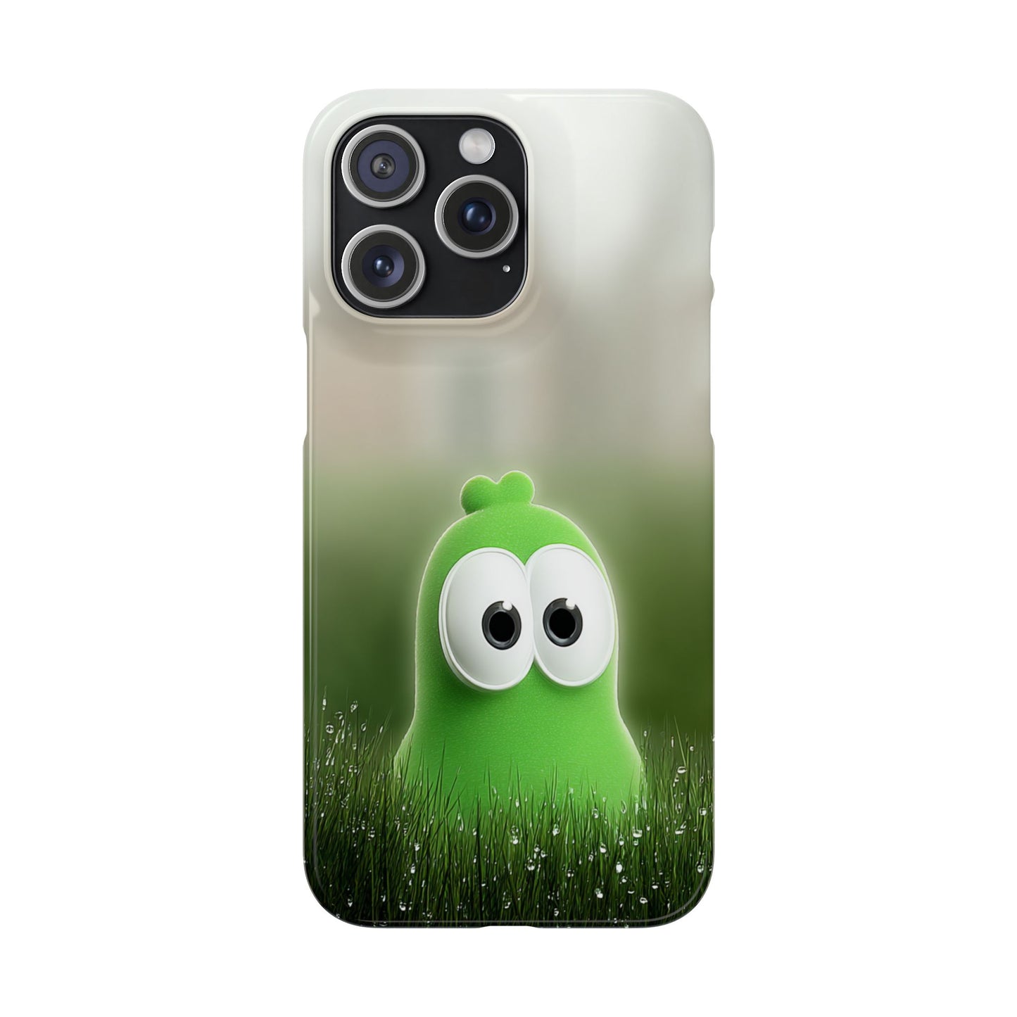 Cute Green Creature Phone Case, Snap Cases, Green Monster Phone Cover, Fun Phone Accessory, Playful Gift for Kids