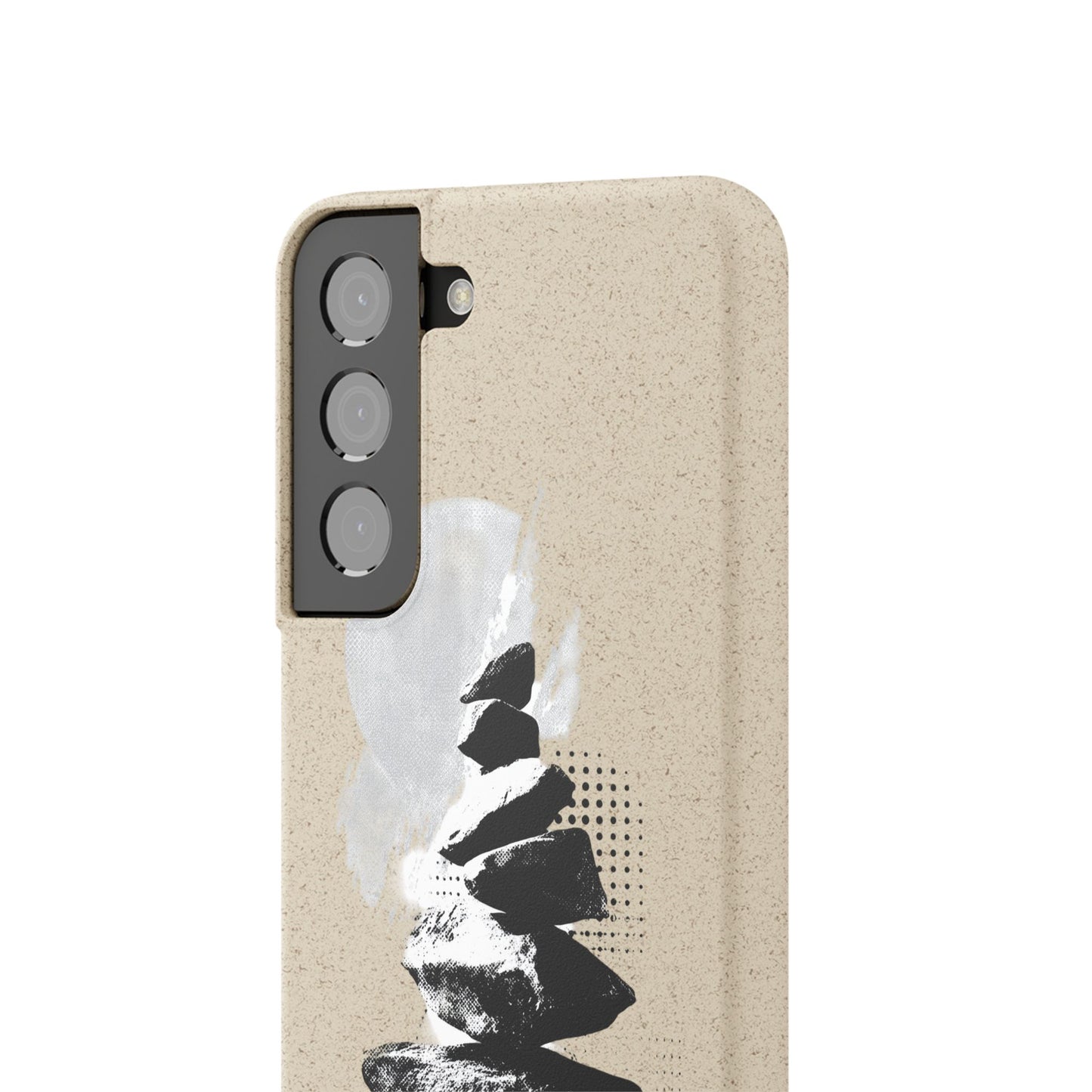 Biodegradable Plastic Free Phone Case Minimalistic Cairn Design Suitable For Iphones And Samsungs