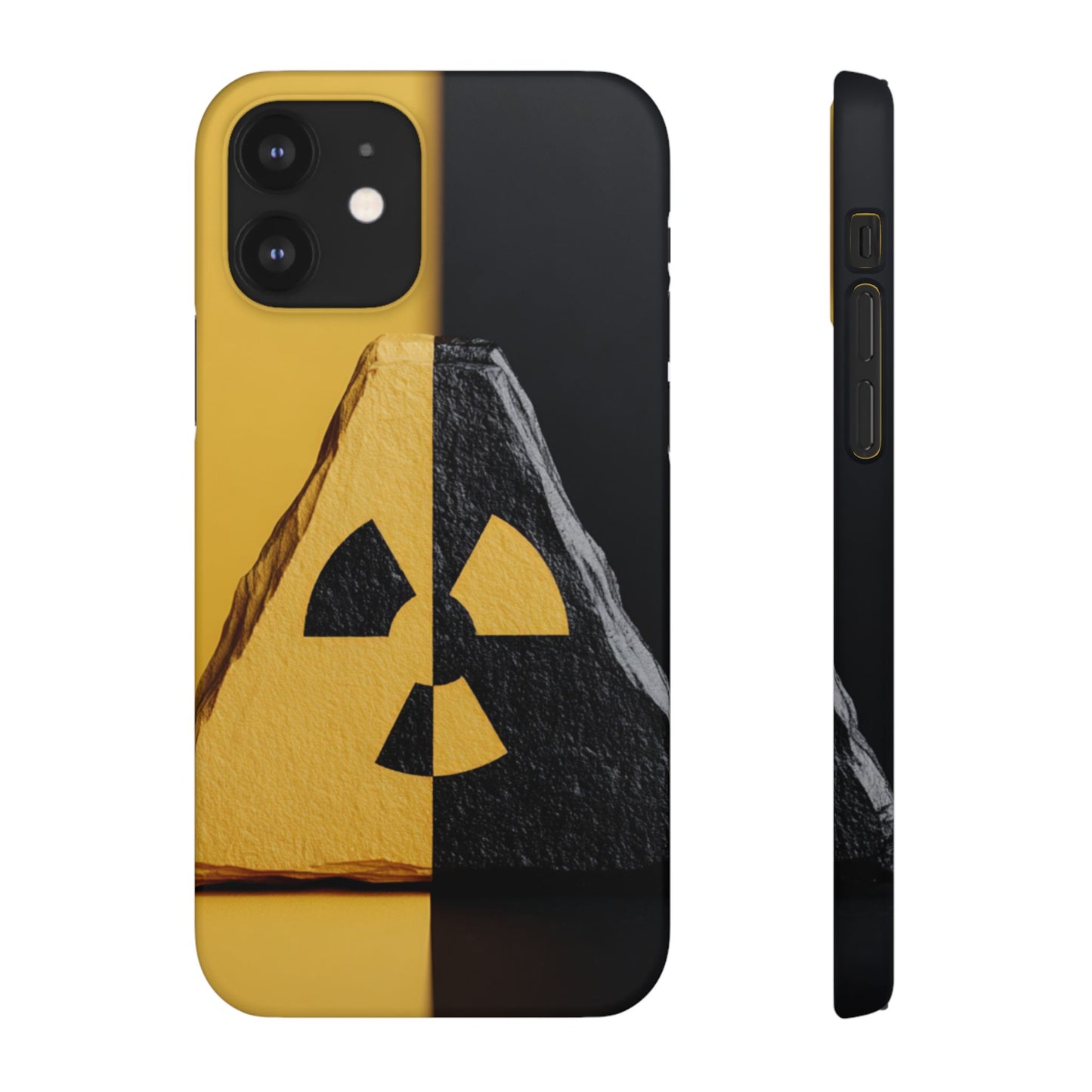 Bold Graphic Snap Case, Radiation Symbol Phone Cover, Trendy Phone Accessory, Unique Gift for Tech Lovers, Stylish Mobile Case