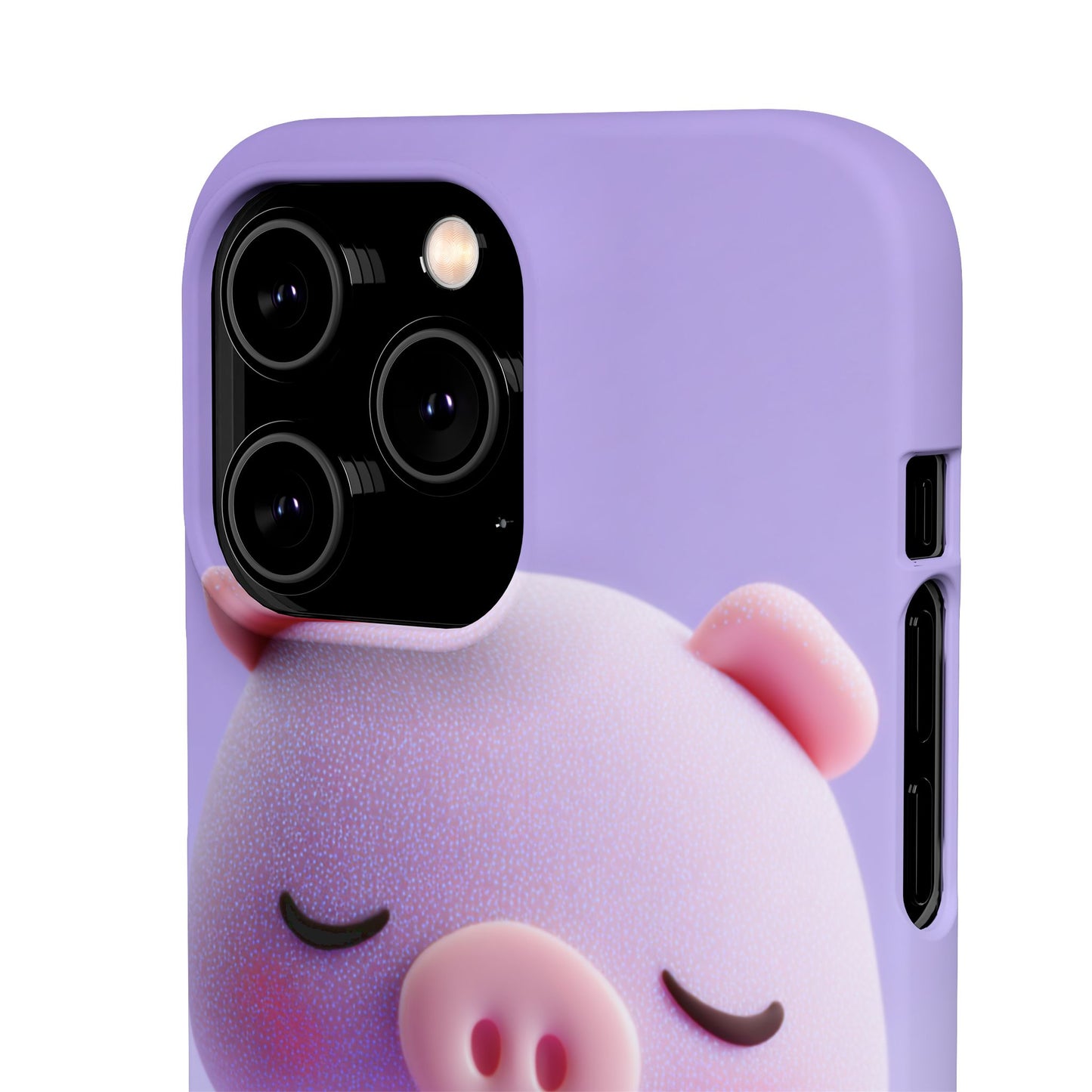 Cute Pig Snap Case for iPhone, Animal Lovers Phone Cover, Kawaii Aesthetic Accessory, Birthday Gift, Unique Phone Protection