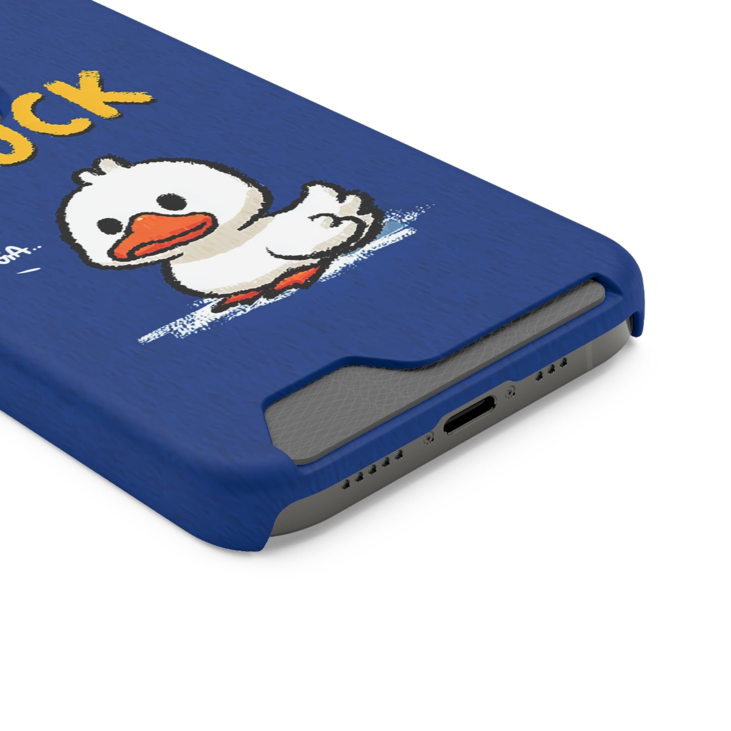 Cute Duck Phone Case with Card Holder | Stylish Cell Accessory for Animal Lovers, Gifts for Kids, Birthday, Everyday Use