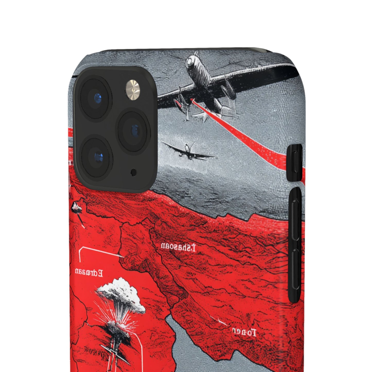 Bold Graphic Snap Case with Dramatic Design, Unique Phone Cover, Artistic Protection for iPhone, Trendy Gadget Gift, Edgy Tech Accessory