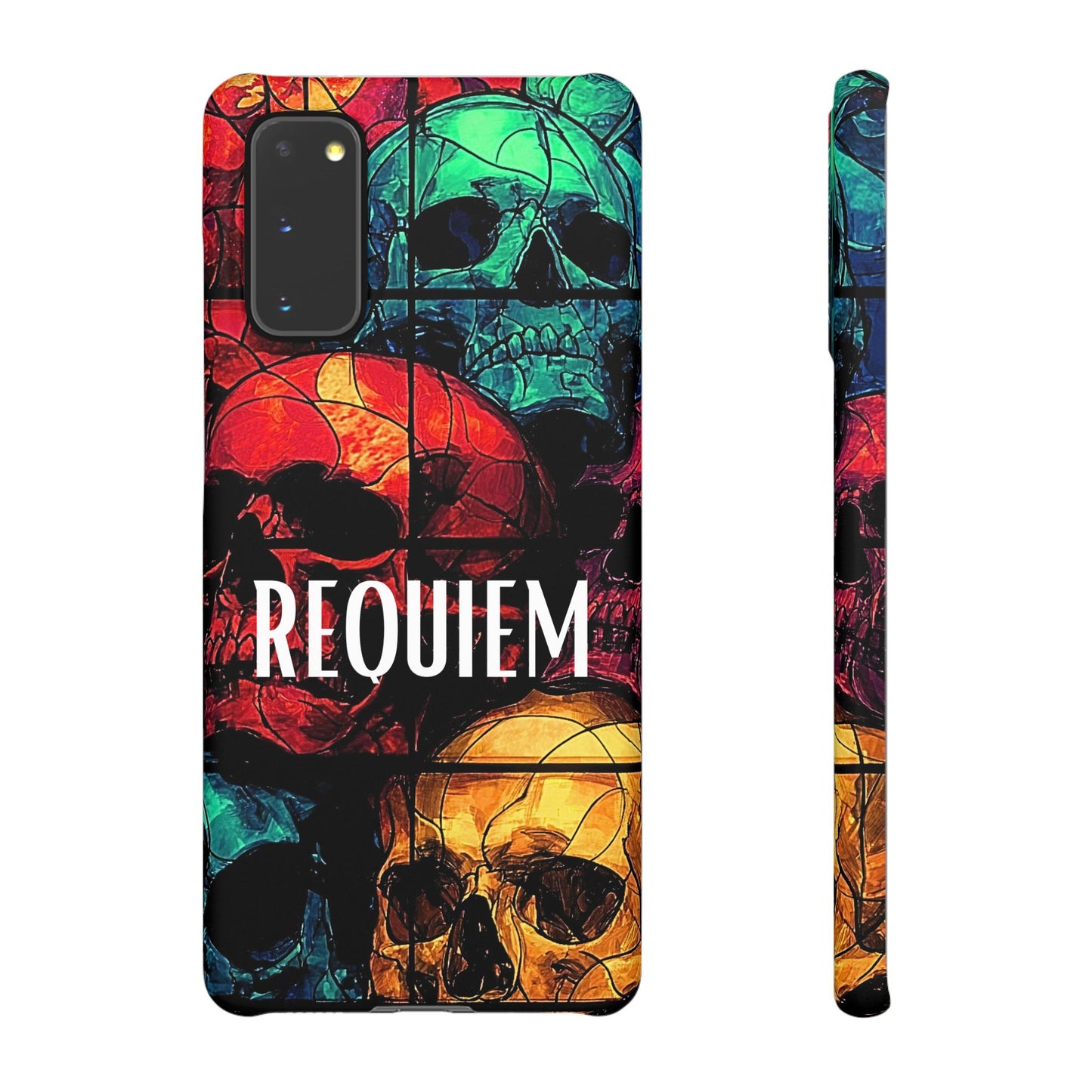 Halloween Custom Requiem Skull Snap Case Phone Cover for iPhone and Samsung