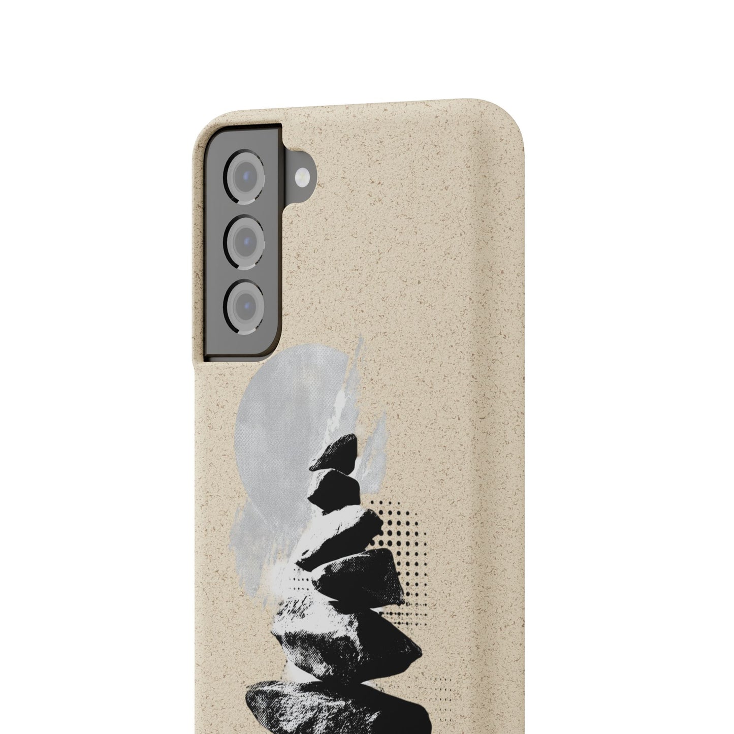 Biodegradable Plastic Free Phone Case Minimalistic Cairn Design Suitable For Iphones And Samsungs