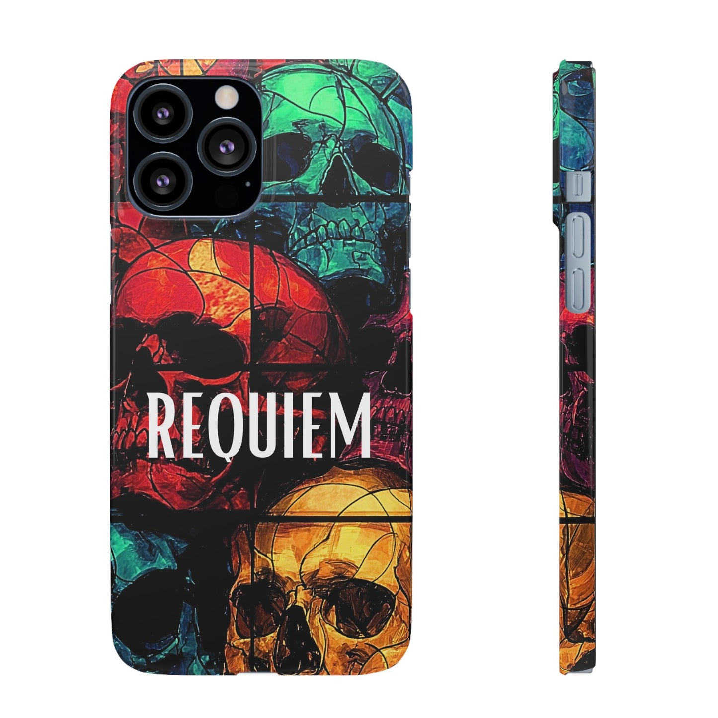 Halloween Custom Requiem Skull Snap Case Phone Cover for iPhone and Samsung