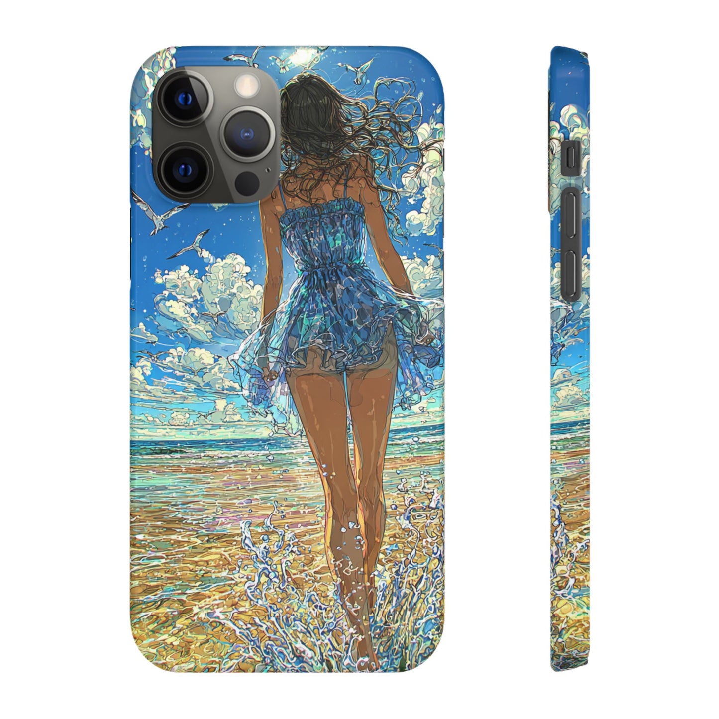 Summer Breeze Snap Case, Ocean Art Phone Cover, Beach Vibes Cell Case, Gift for Her, Custom Phone Accessory