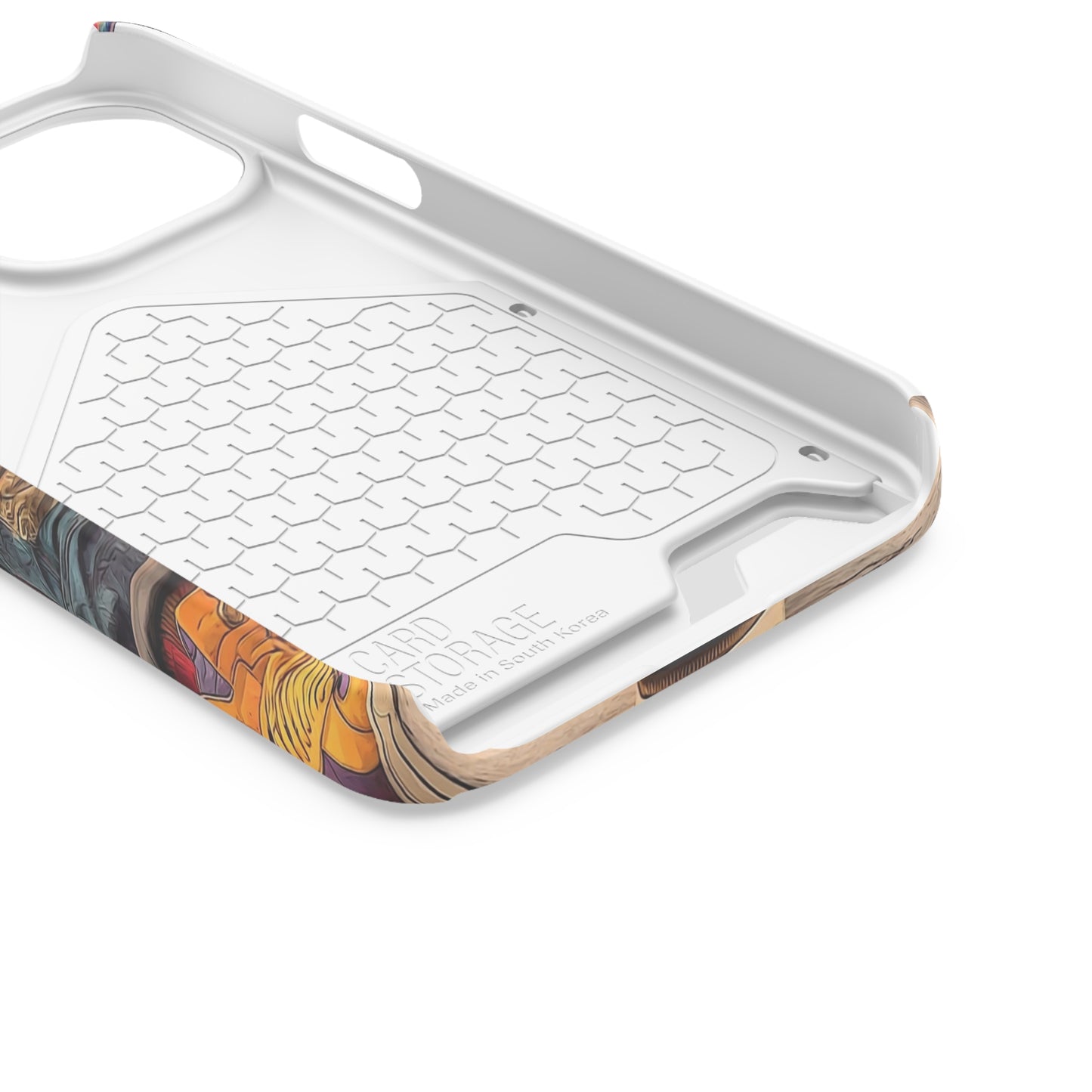 Stylish Phone Case With Card Holder, Trendy Mobile Accessory, Urban Art, Perfect Gift for Teens, Cool Gadget for Everyday Use