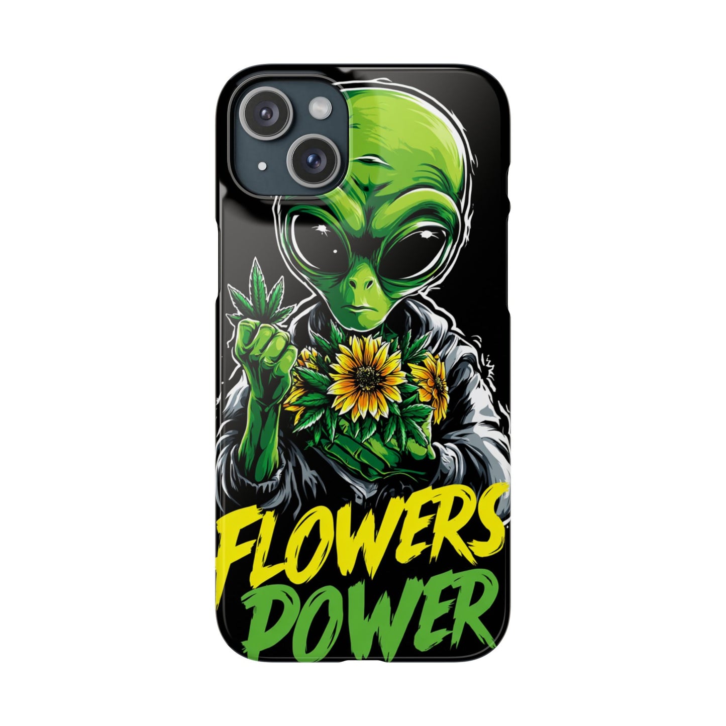 Alien Floral Snap Cases, Fun Phone Case, Gifts for Sci-Fi Lovers, Cute Alien Decor, Unique Tech Accessories
