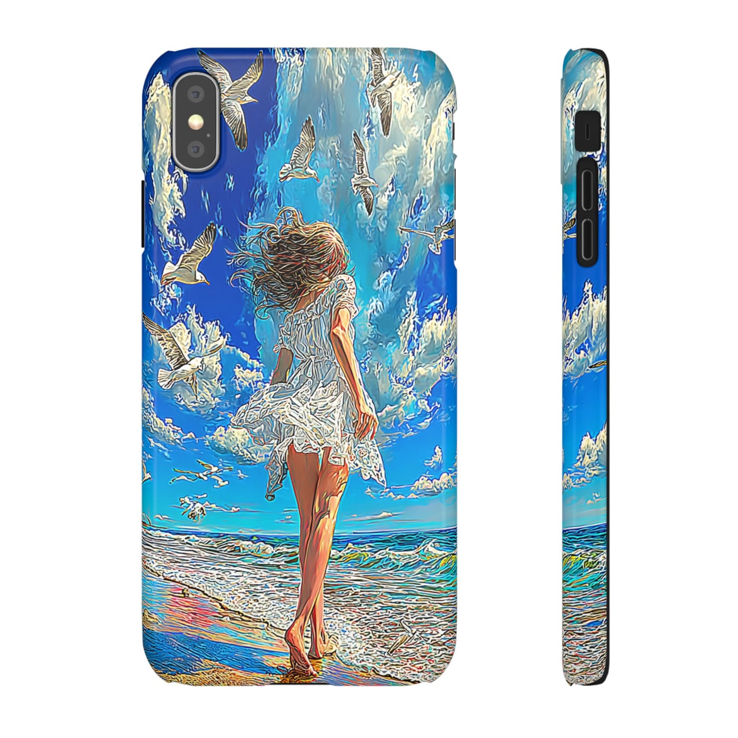 Dreamy Seaside Snap Case, Ocean Waves Phone Cover, Summer Vibe Gift, Cute Aesthetic Accessory, Beach Lover Case