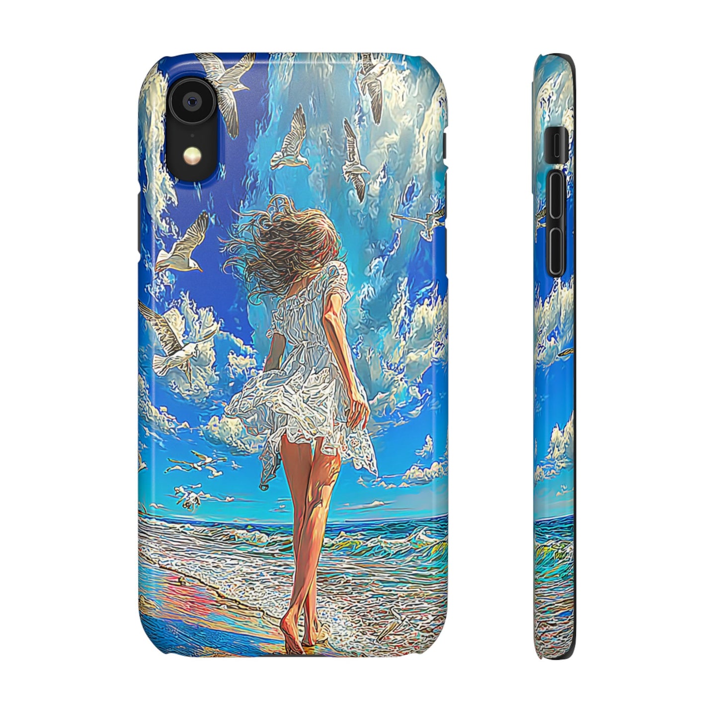 Dreamy Seaside Snap Case, Ocean Waves Phone Cover, Summer Vibe Gift, Cute Aesthetic Accessory, Beach Lover Case