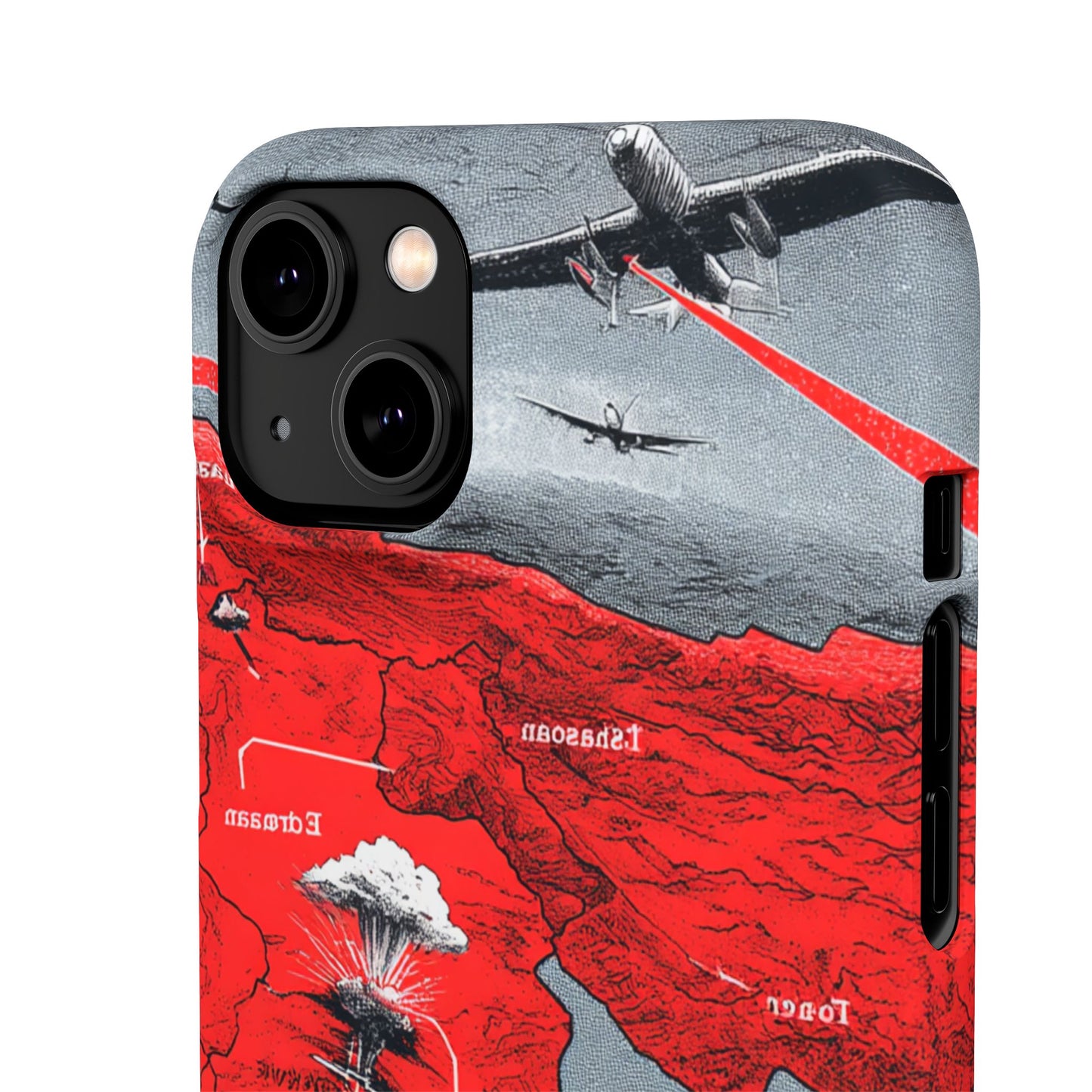 Bold Graphic Snap Case with Dramatic Design, Unique Phone Cover, Artistic Protection for iPhone, Trendy Gadget Gift, Edgy Tech Accessory