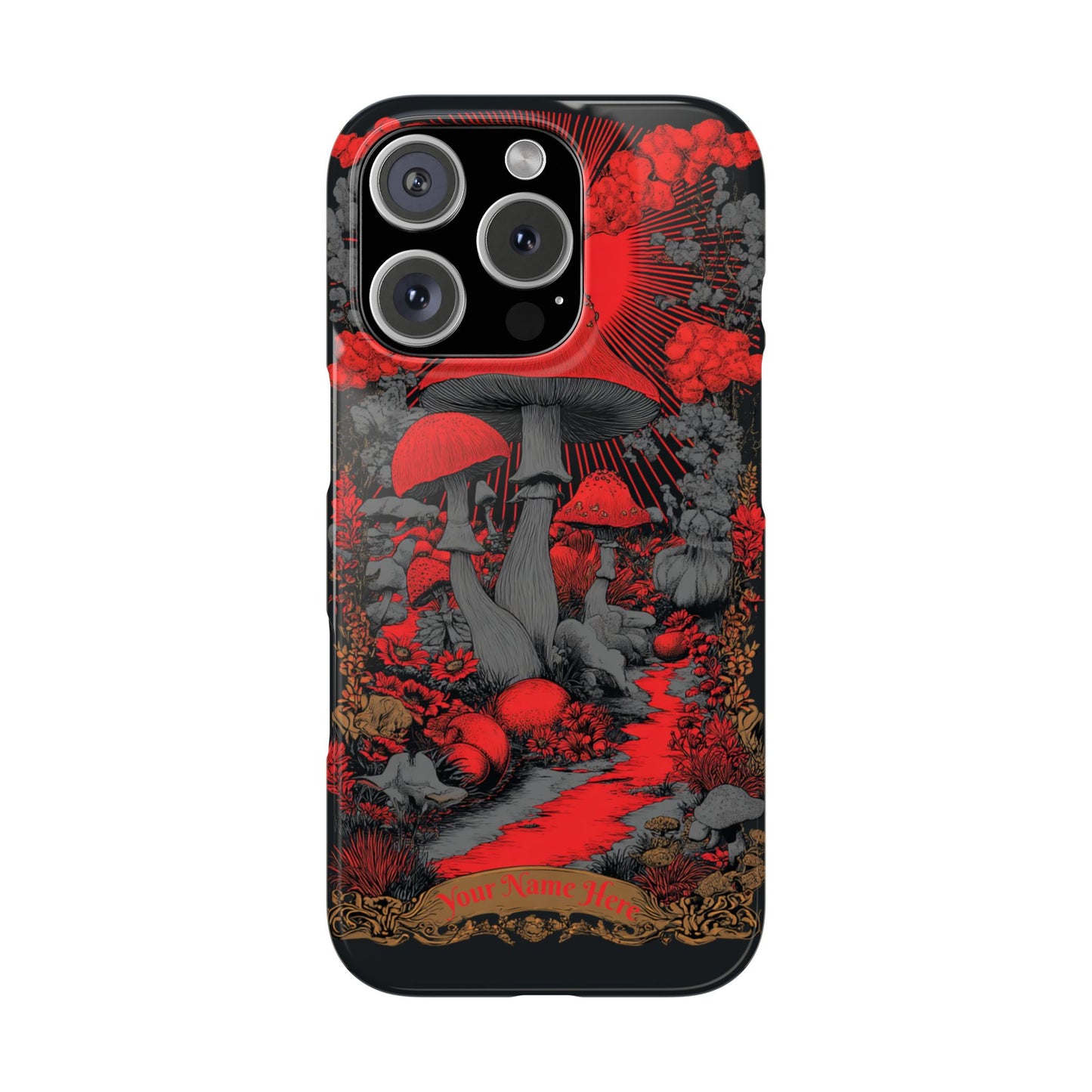 Fantasy Mushroom Snap Case Custom Phone Cover for iPhone and Samsung Mate and Glossy Avvialable
