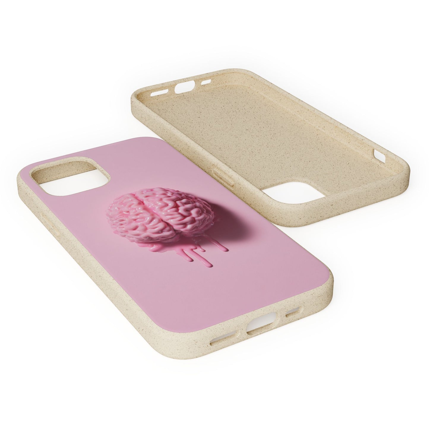 Eco-Friendly Brain Design Phone Case, Biodegradable Phone Cover, Unique Gift for Tech Lovers, Sustainable Accessory, Cute Phone Case