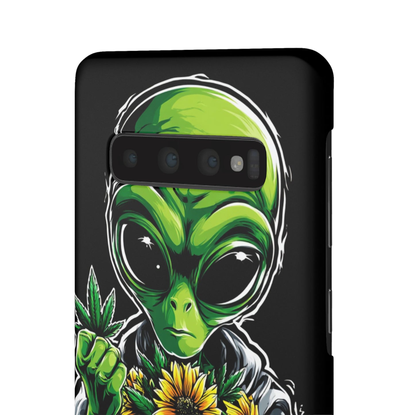 Alien Floral Snap Cases, Fun Phone Case, Gifts for Sci-Fi Lovers, Cute Alien Decor, Unique Tech Accessories