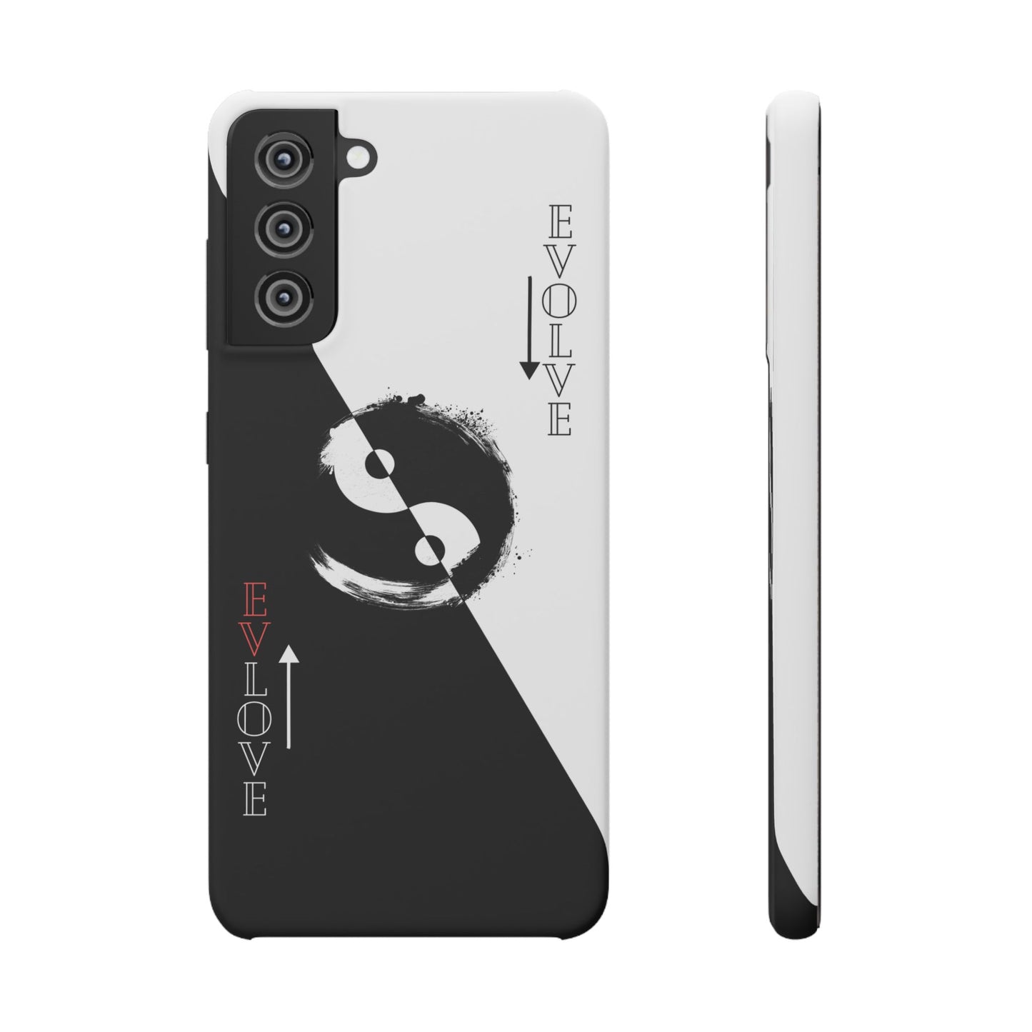 Yin Yang Evolve Black and White Snap Case Cover for iPhone and Samsung