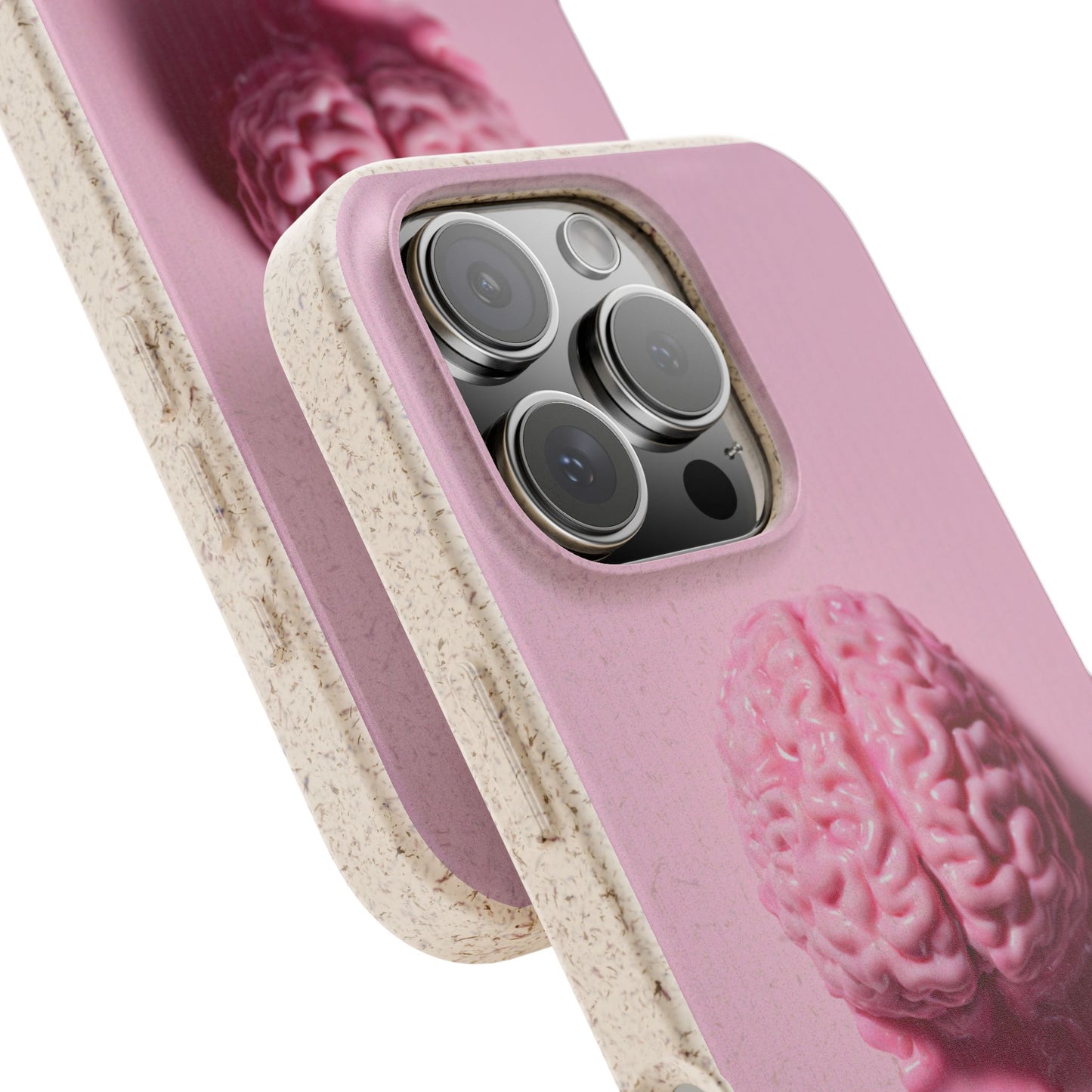 Eco-Friendly Brain Design Phone Case, Biodegradable Phone Cover, Unique Gift for Tech Lovers, Sustainable Accessory, Cute Phone Case