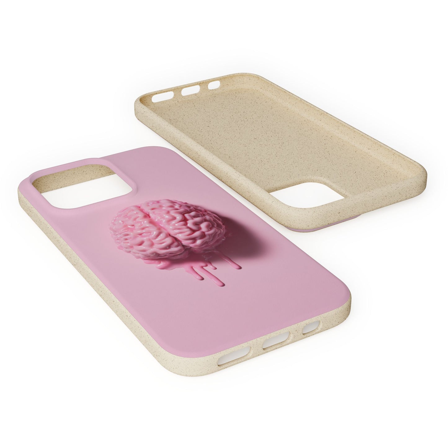 Eco-Friendly Brain Design Phone Case, Biodegradable Phone Cover, Unique Gift for Tech Lovers, Sustainable Accessory, Cute Phone Case