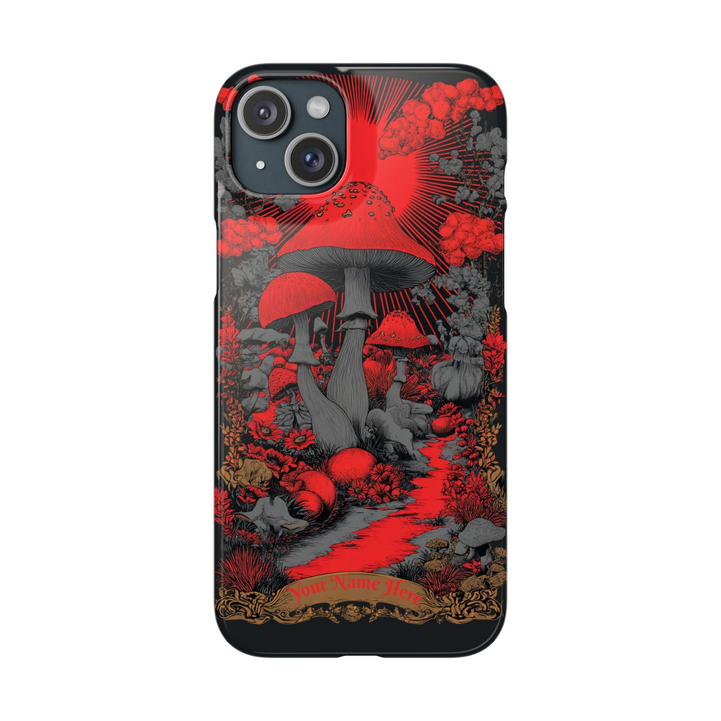 Fantasy Mushroom Snap Case Custom Phone Cover for iPhone and Samsung Mate and Glossy Avvialable