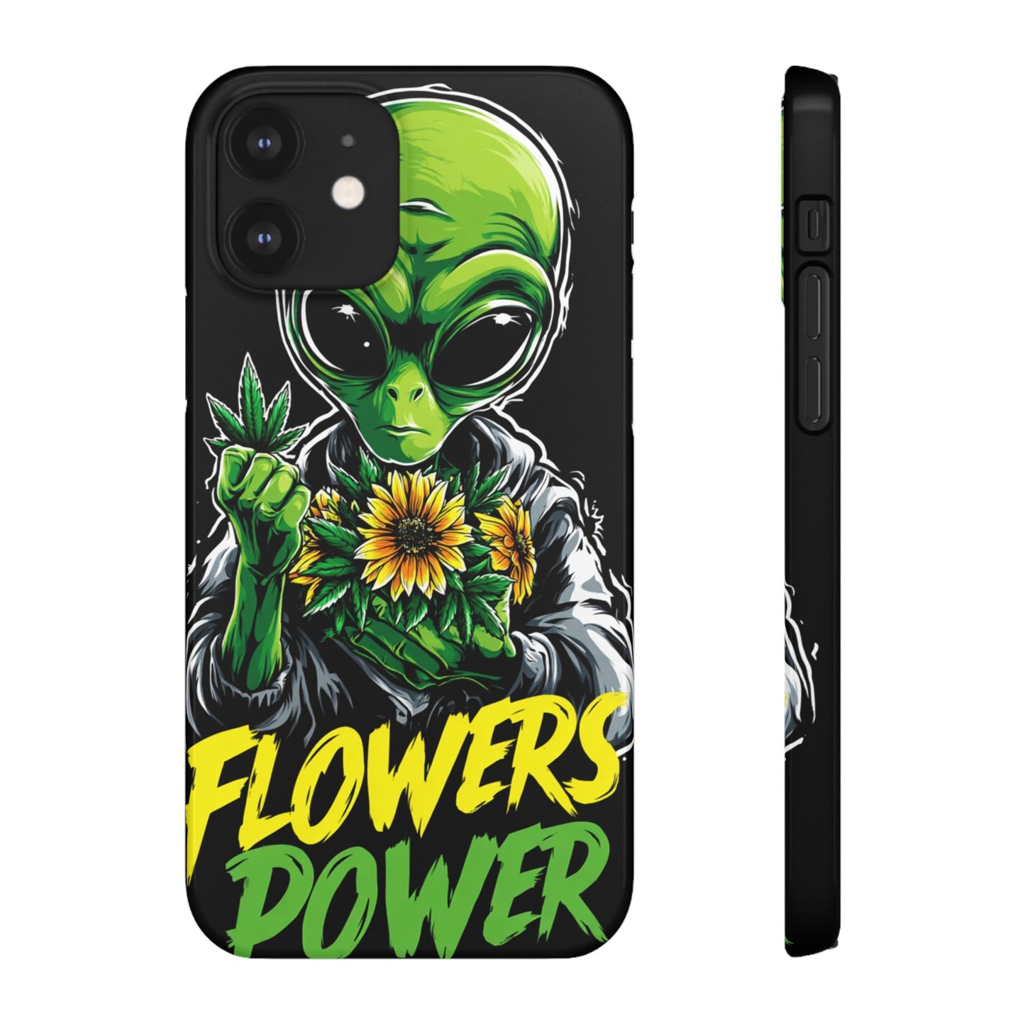Alien Floral Snap Cases, Fun Phone Case, Gifts for Sci-Fi Lovers, Cute Alien Decor, Unique Tech Accessories