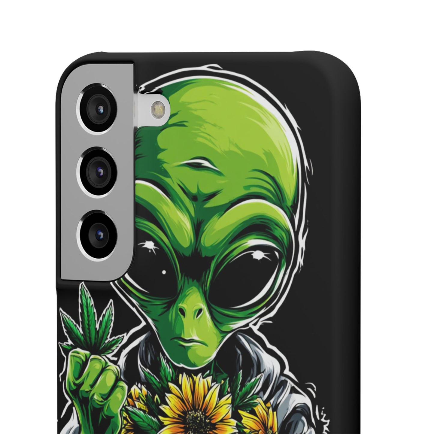 Alien Floral Snap Cases, Fun Phone Case, Gifts for Sci-Fi Lovers, Cute Alien Decor, Unique Tech Accessories