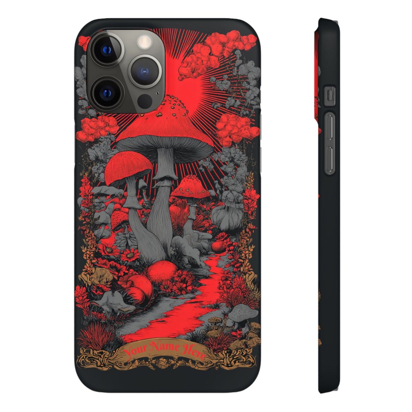 Fantasy Mushroom Snap Case Custom Phone Cover for iPhone and Samsung Mate and Glossy Avvialable