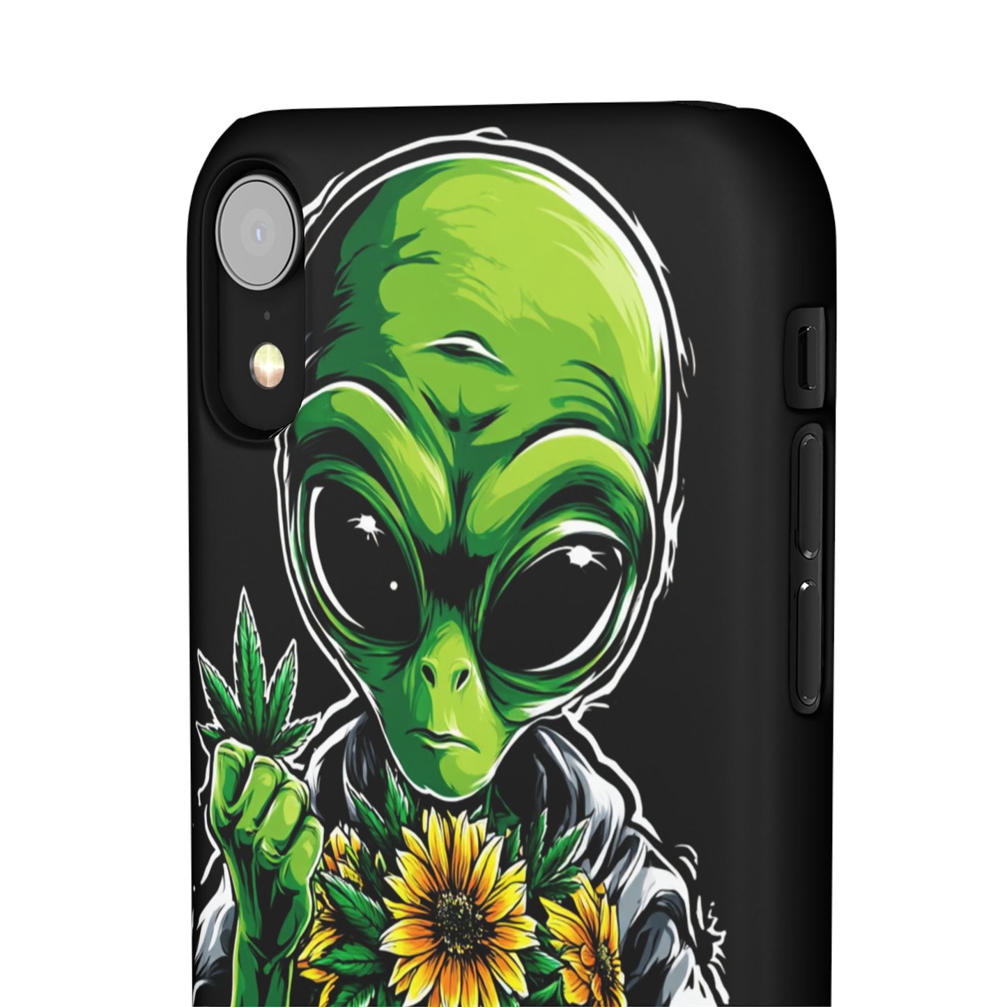 Alien Floral Snap Cases, Fun Phone Case, Gifts for Sci-Fi Lovers, Cute Alien Decor, Unique Tech Accessories
