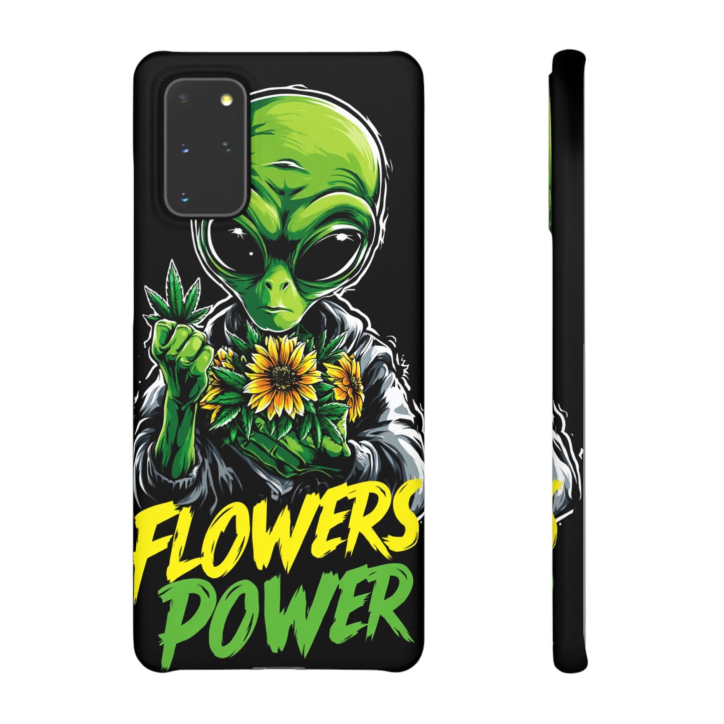 Alien Floral Snap Cases, Fun Phone Case, Gifts for Sci-Fi Lovers, Cute Alien Decor, Unique Tech Accessories