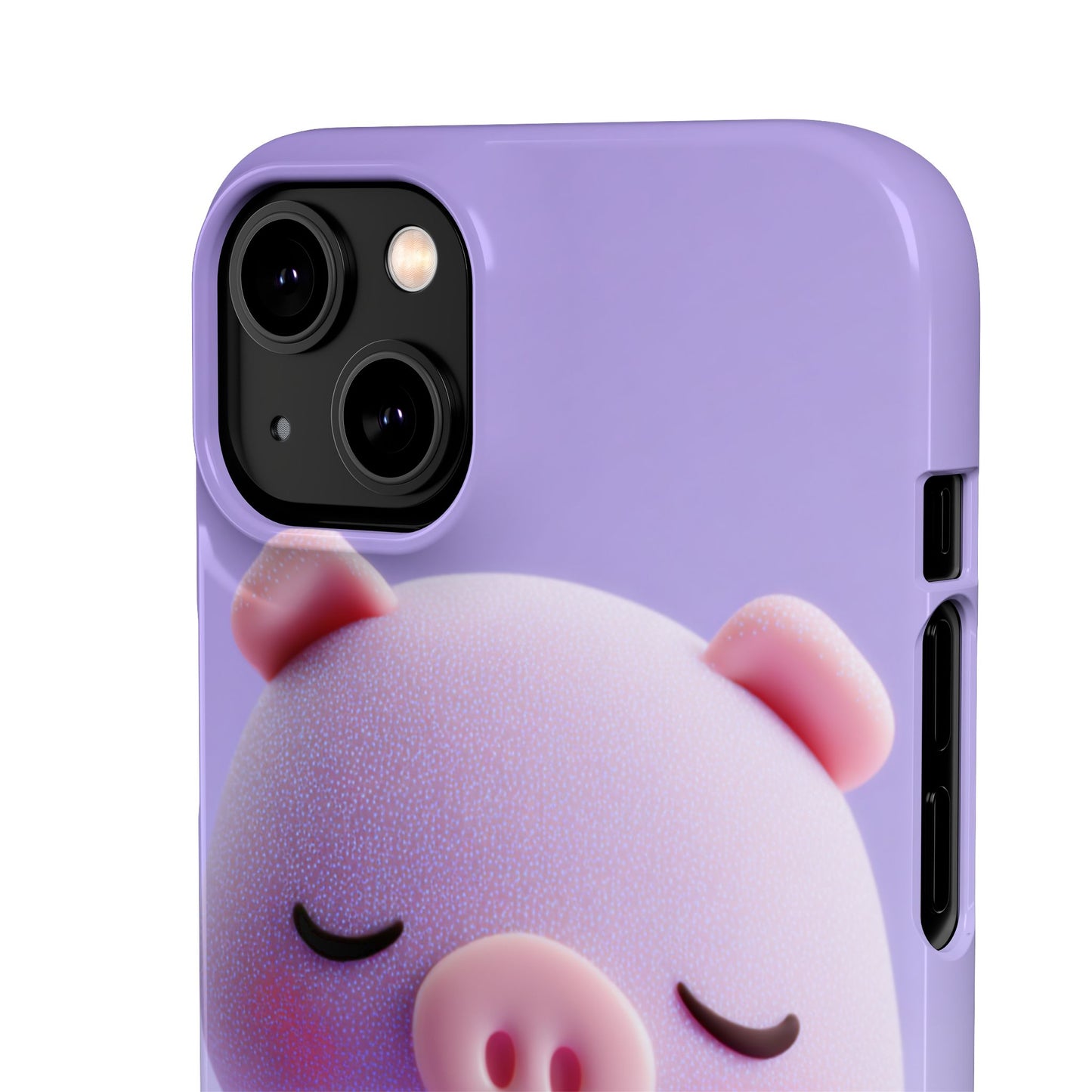 Cute Pig Snap Case for iPhone, Animal Lovers Phone Cover, Kawaii Aesthetic Accessory, Birthday Gift, Unique Phone Protection